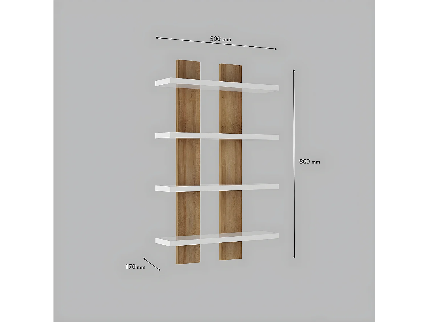 Plank Lella - Eik - 50x17x80 cm - EPIKASA