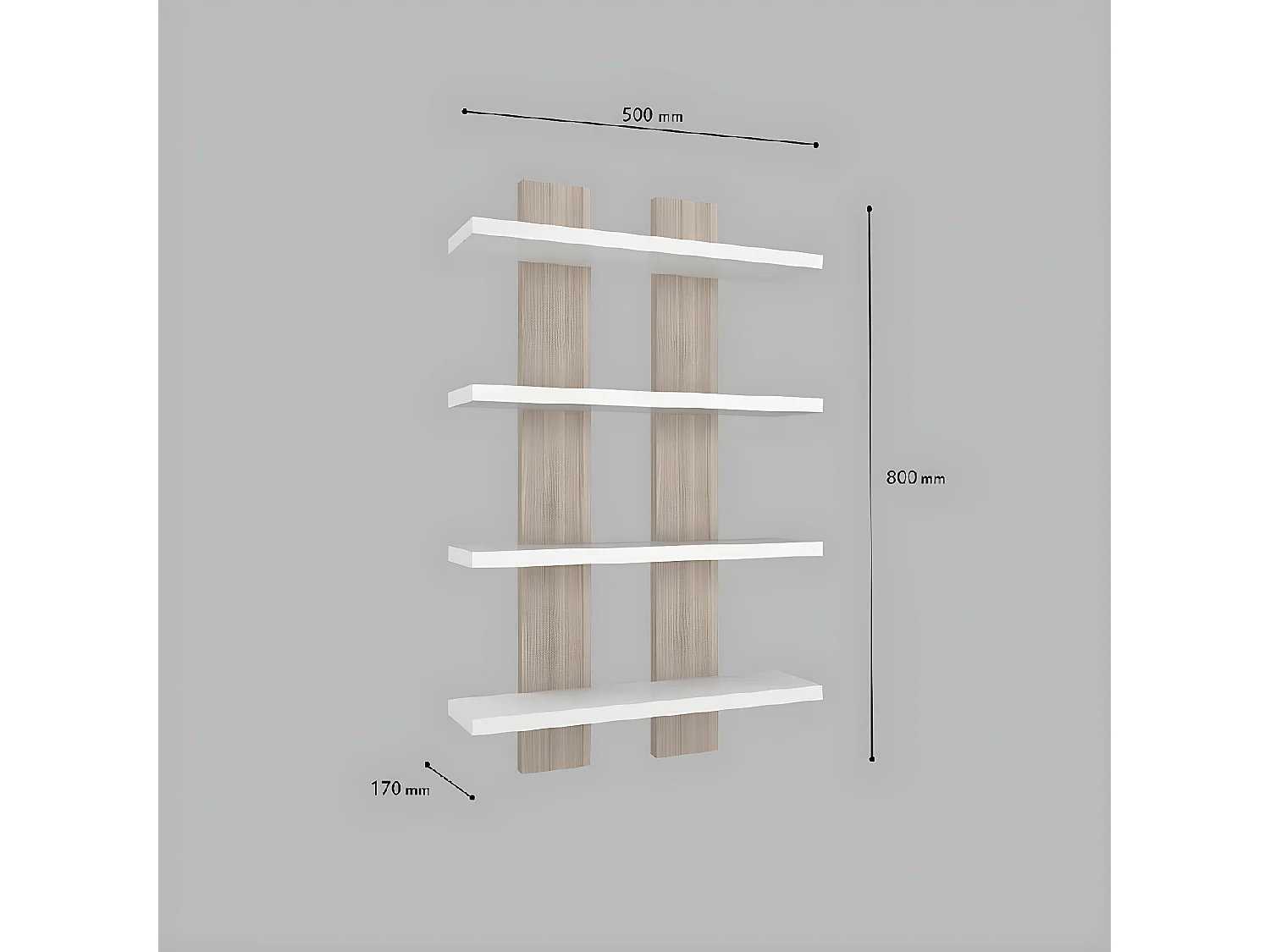 Étagère Lella, Cordoue, 50x17x80 cm, EPIKASA