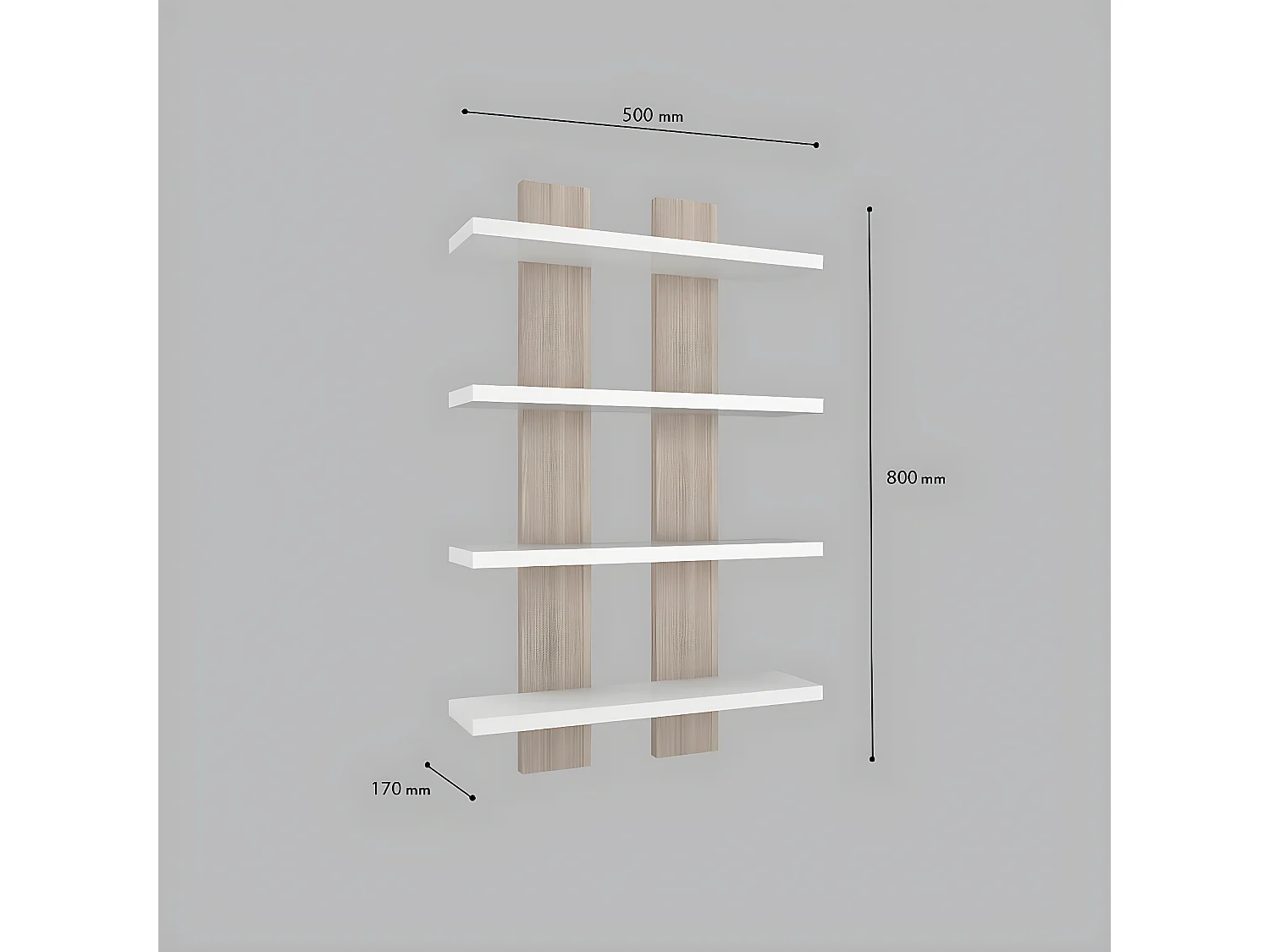 Étagère Lella, Cordoue, 50x17x80 cm, EPIKASA