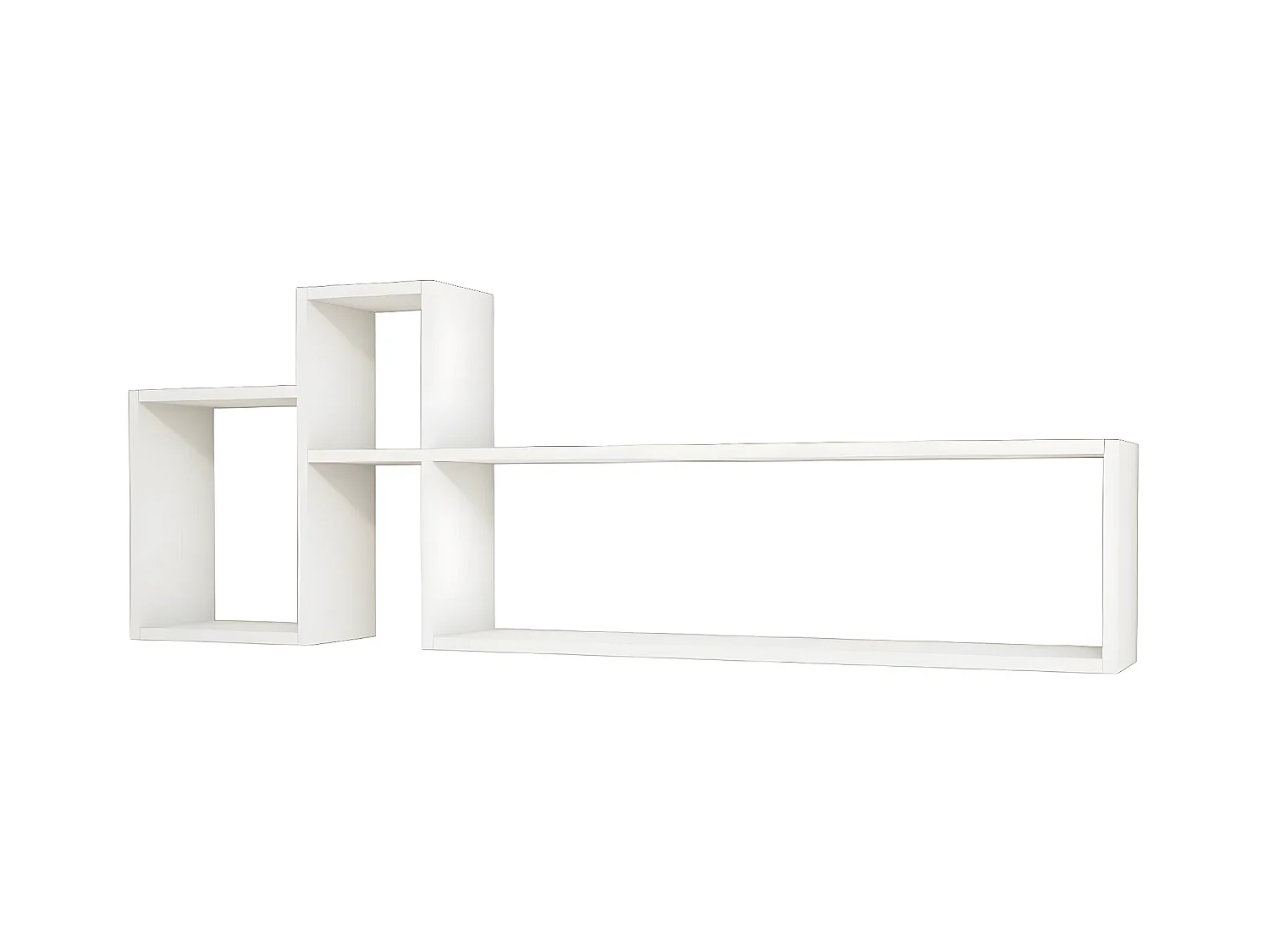 Étagère Olivia, Blanc, 155x22x55 cm, EPIKASA
