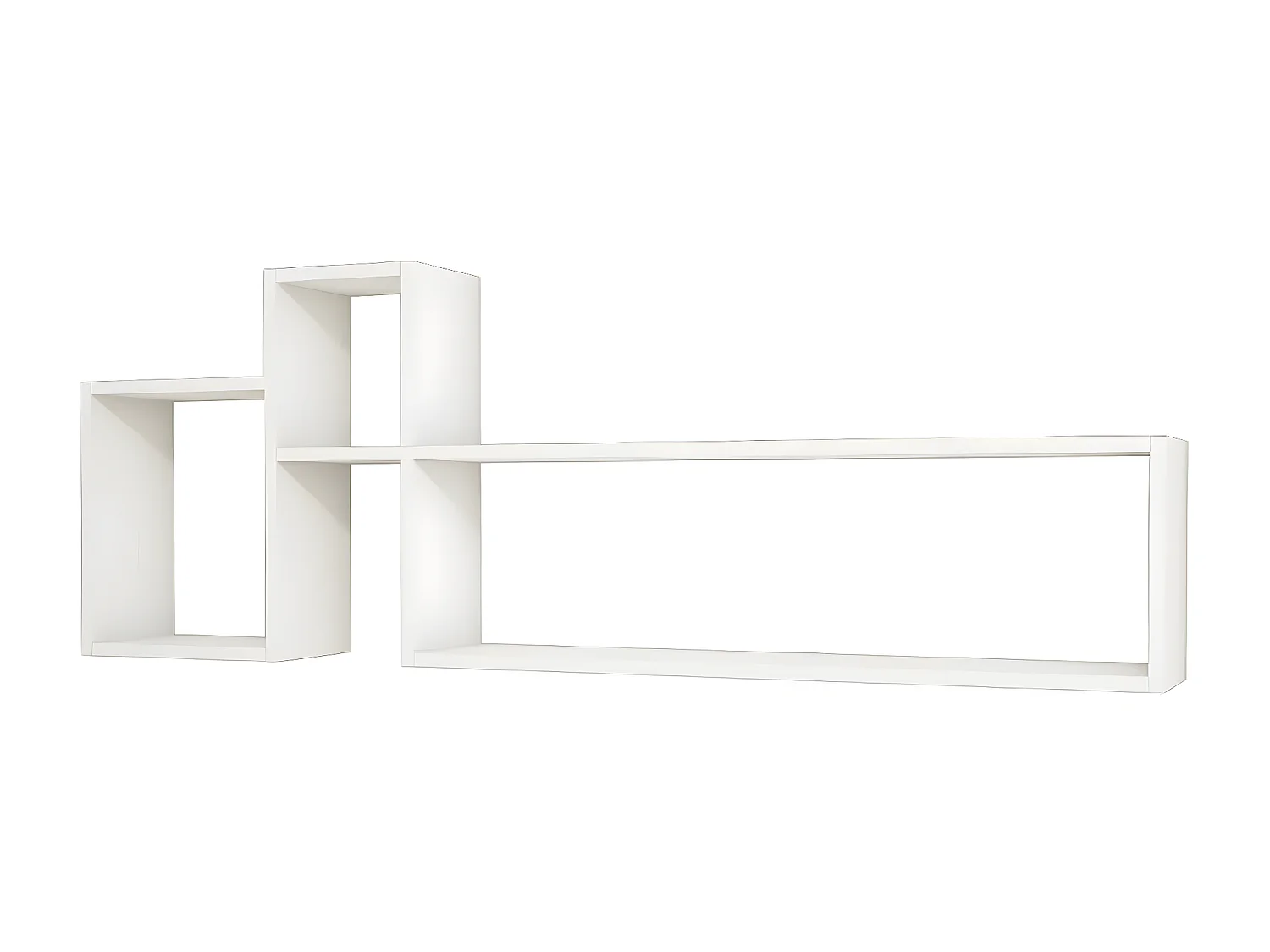 Étagère Olivia, Blanc, 155x22x55 cm, EPIKASA