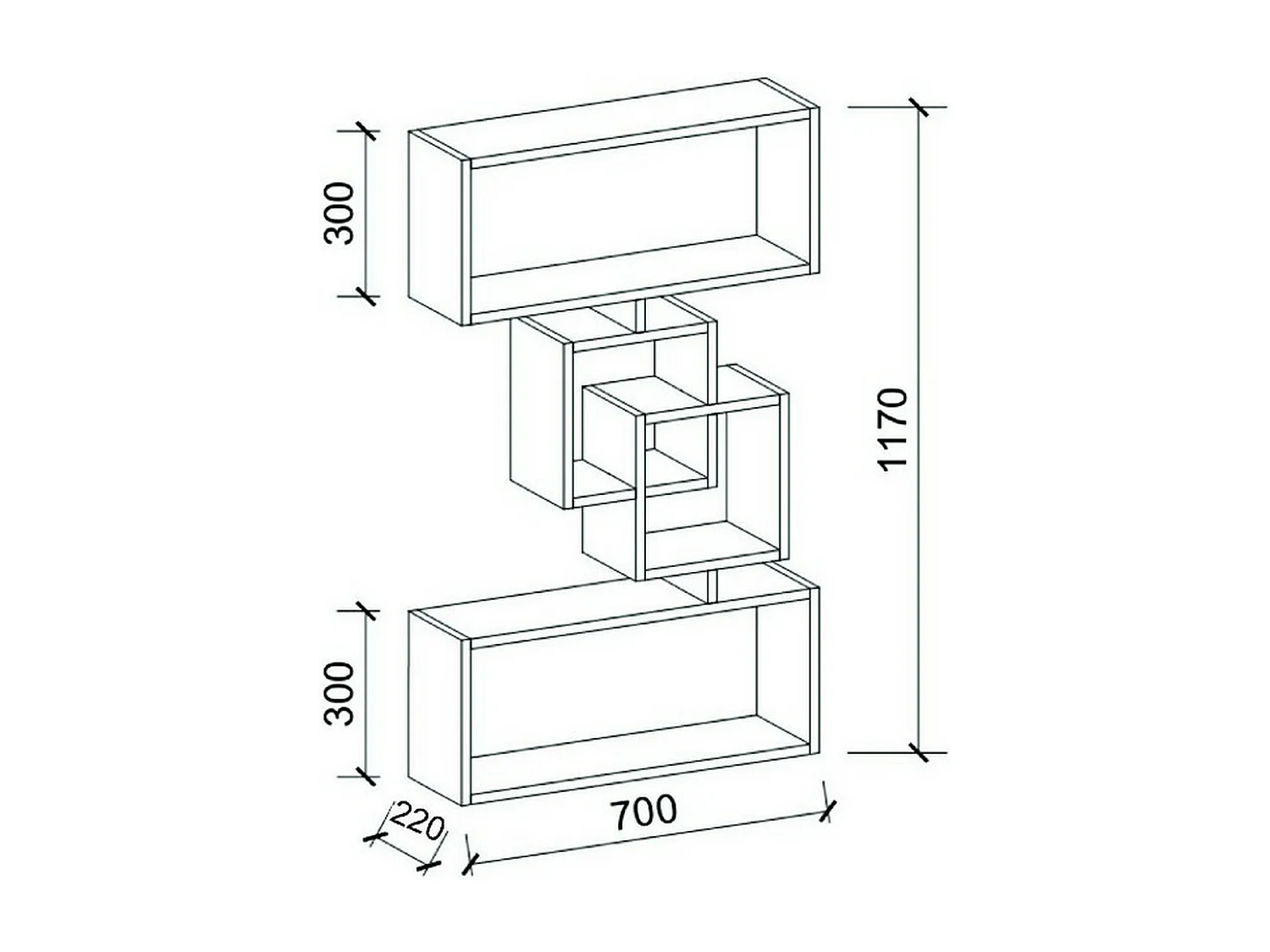Plank Gloria - Rood - 70x22x117 cm - EPIKASA