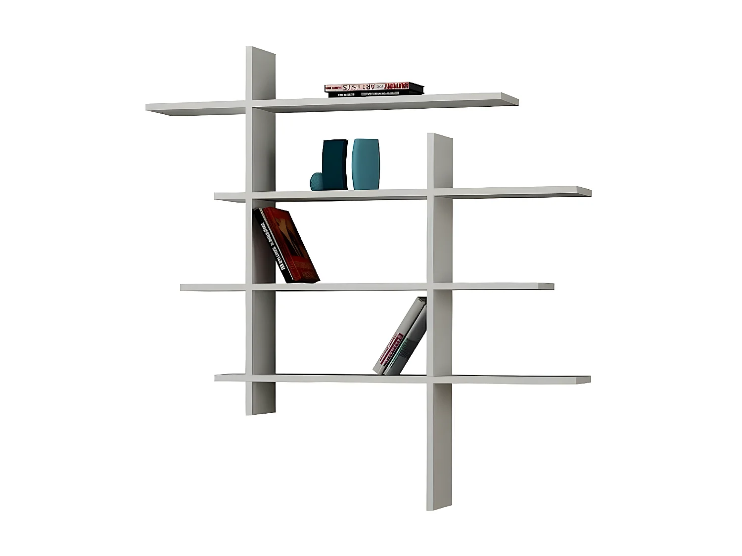 Półka Izabela, Biały, 115x22x115 cm, EPIKASA