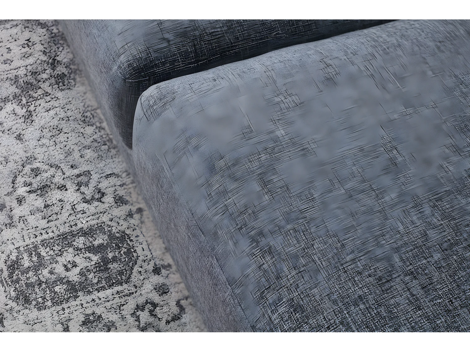 Canapé 2 places moderne Evania Tissu Gris