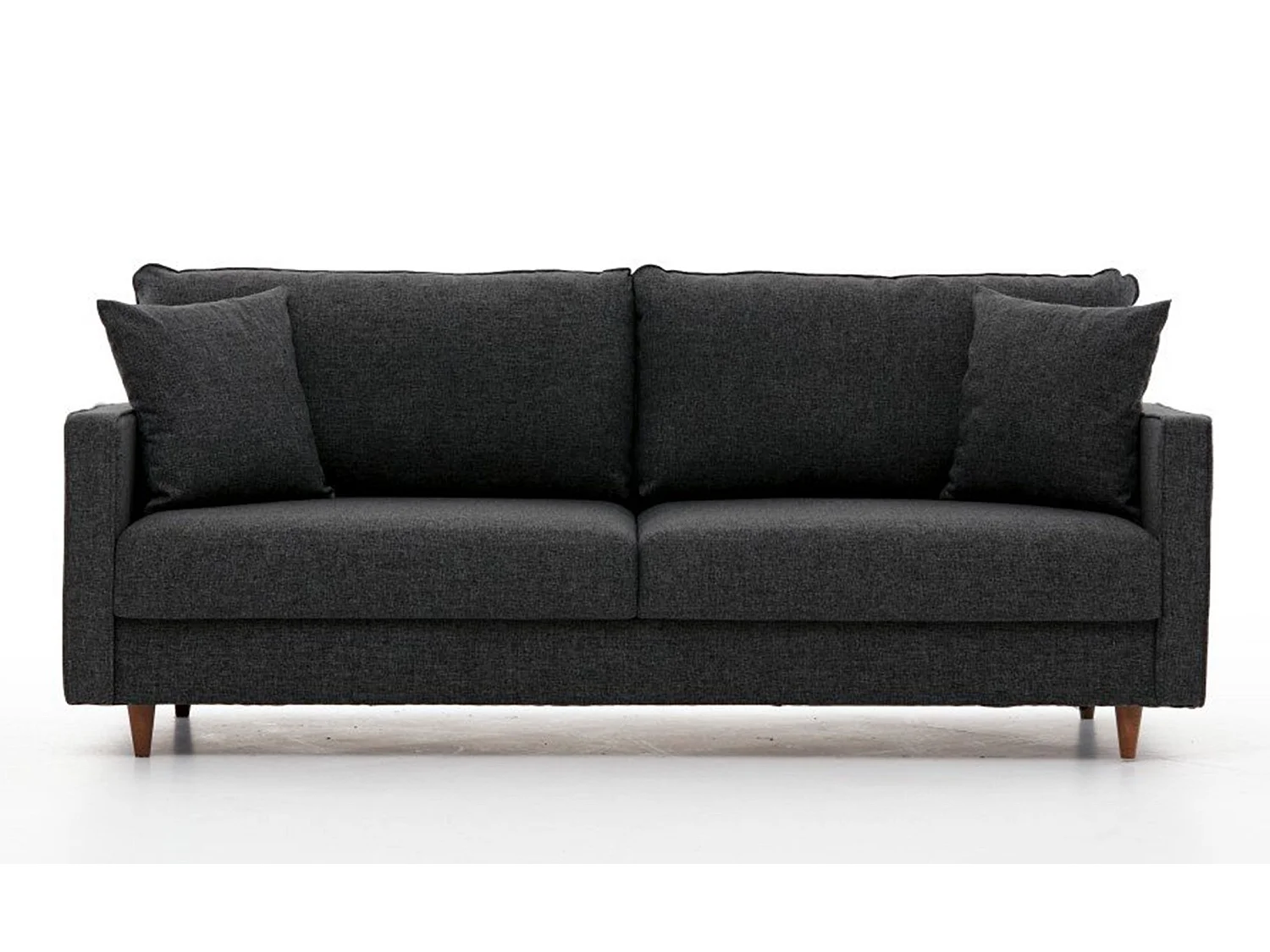 Canapé 3 places moderne Evania Tissu Gris anthracite