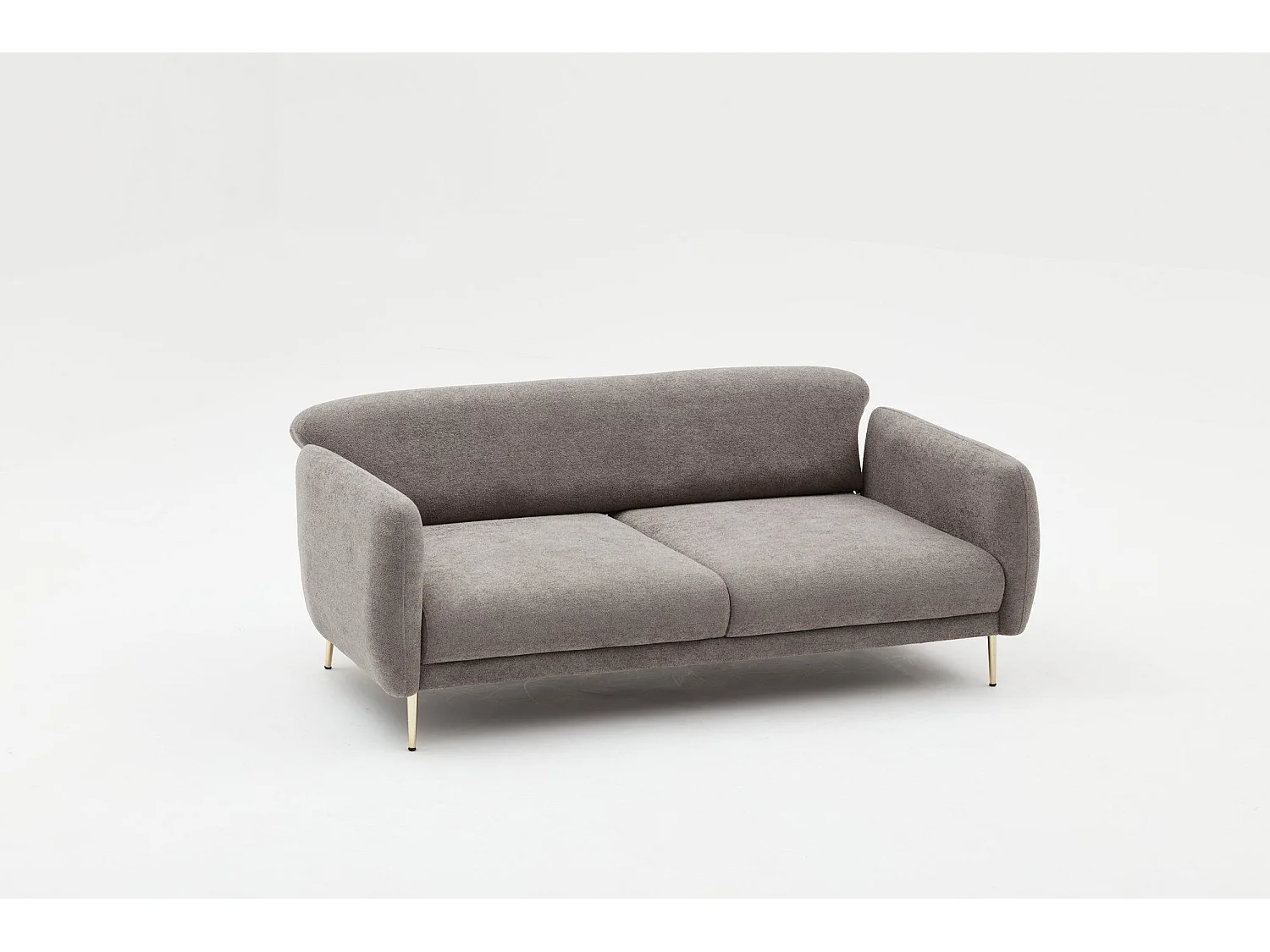 Sofá Altadena 306, Gris, 210x95x80cm, Tapiz, Patas: Metal