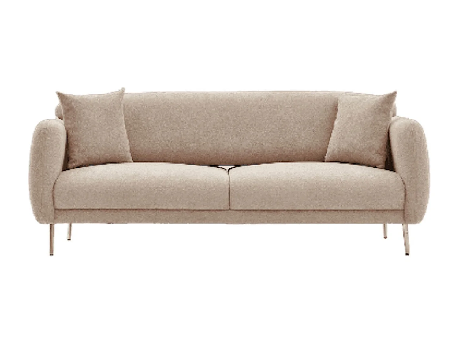 Sofá Altadena 306, Gris, 210x95x80cm, Tapiz, Patas: Metal