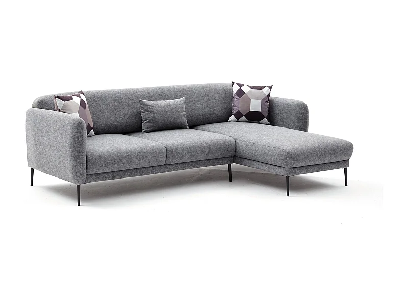 Sofá rinconero Altadena 128, Gris, 265x163x80cm