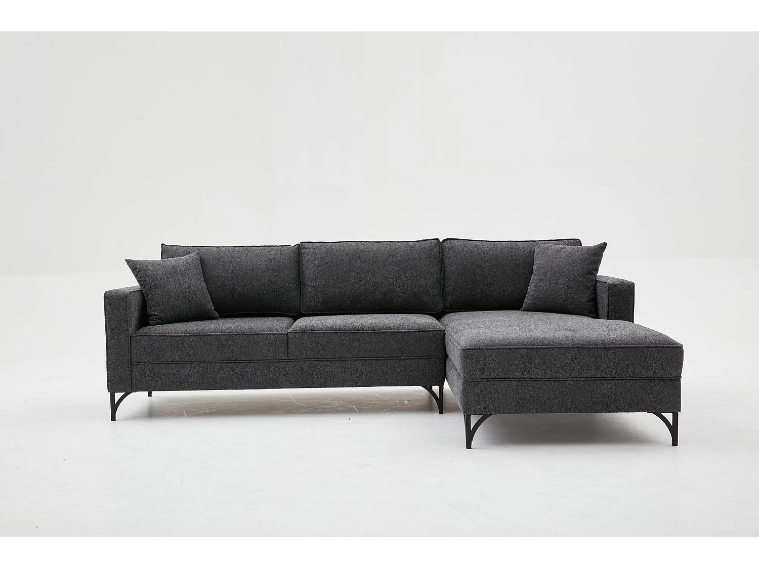 Sofá rinconero Altadena 338, Gris, 258x181x83cm