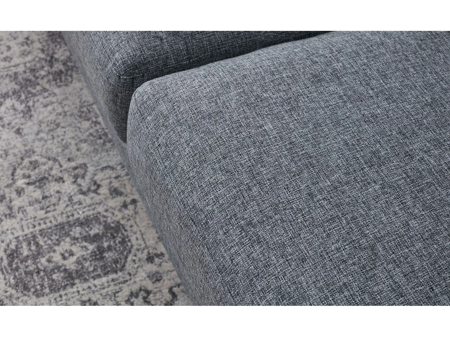 Sofá Altadena 387, Gris, 210x90x82cm, Tapiz, Patas: Madera