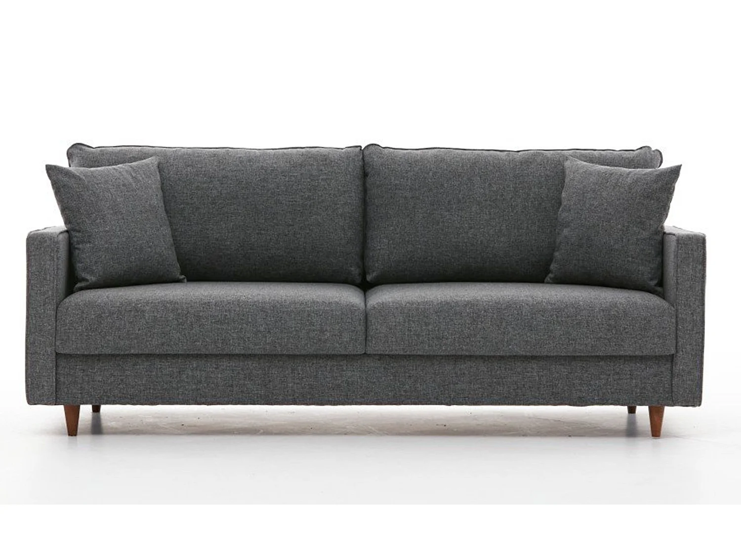 Sofá Altadena 387, Gris, 210x90x82cm, Tapiz, Patas: Madera