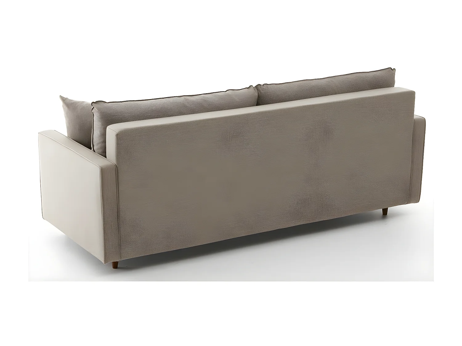 3-zits rechte bank in lichtbeige stof Melano 210 cm