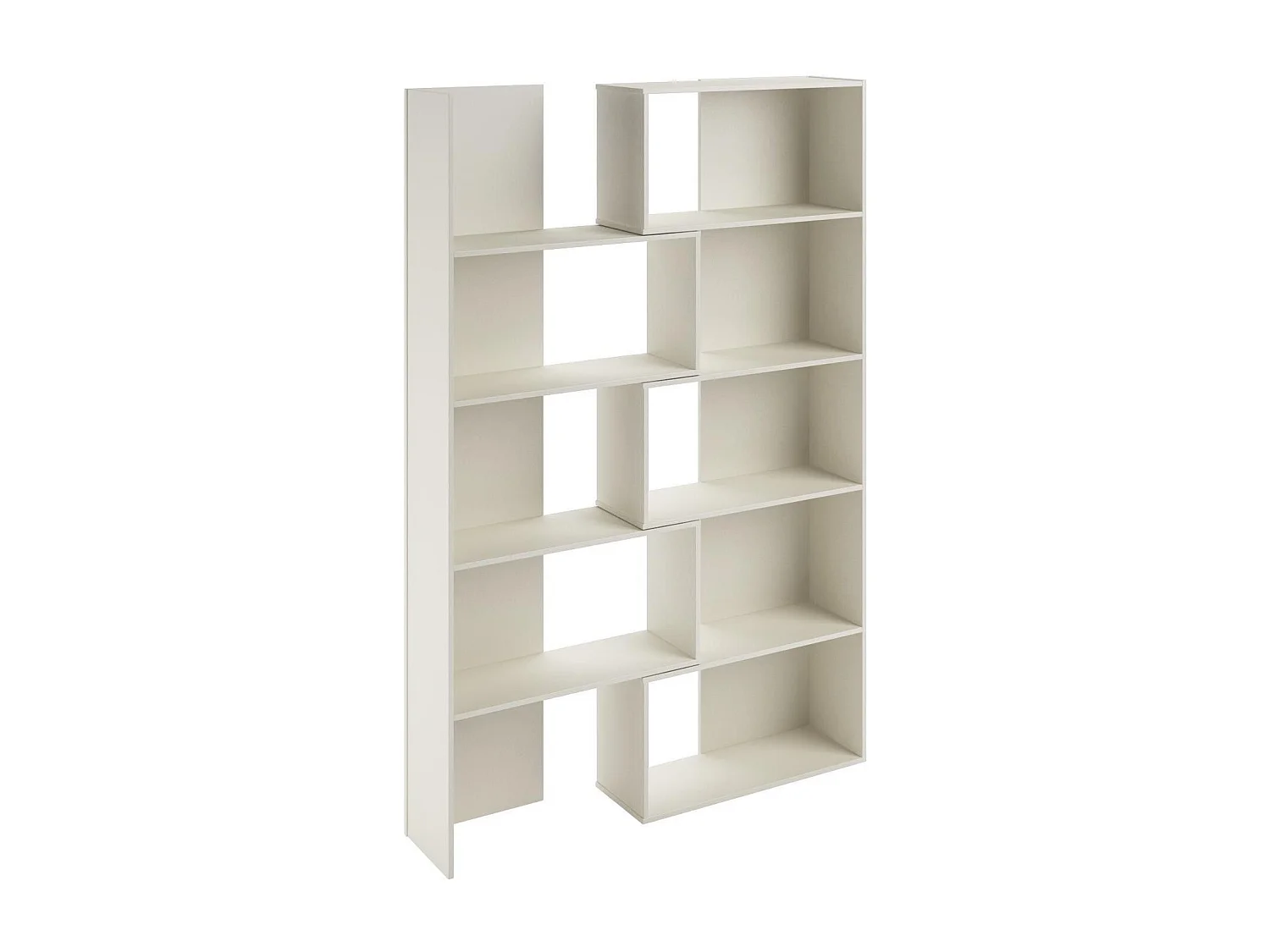 Estante de livros – 140 cm x 180 cm x 29,5 cm – Branco – Painel de partículas revestido em melamina