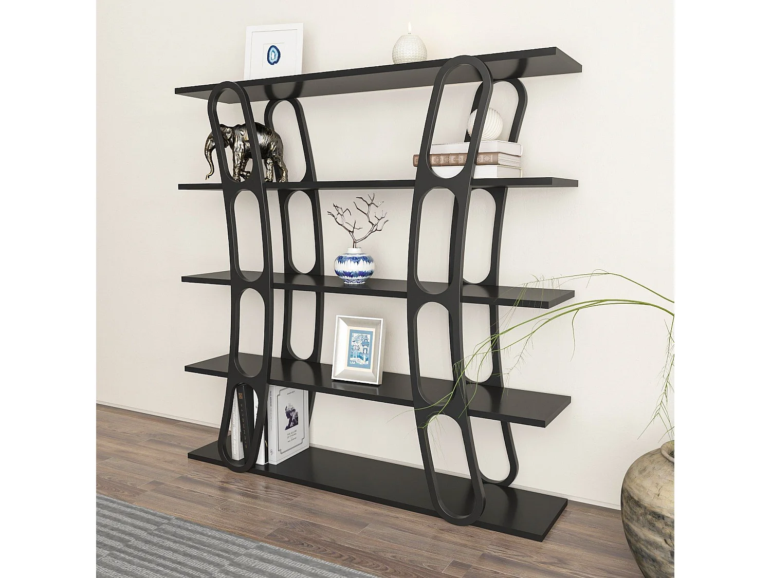 Étagère bibliothèque design Fortin H120cm Noir