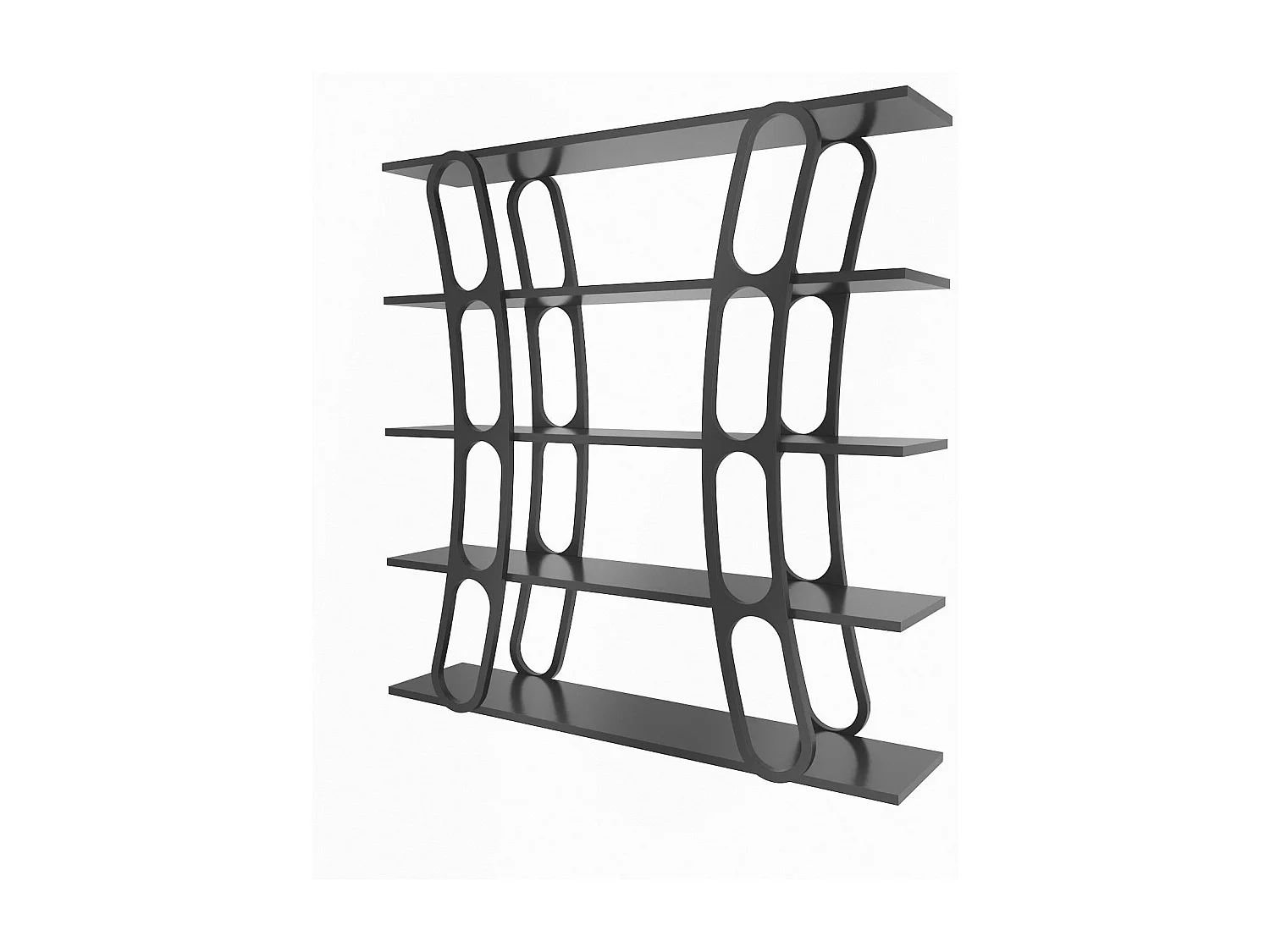 Étagère bibliothèque design Fortin H120cm Noir