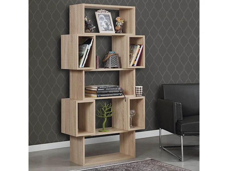 Étagère bibliothèque Iussit 160cm Bois Chêne clair