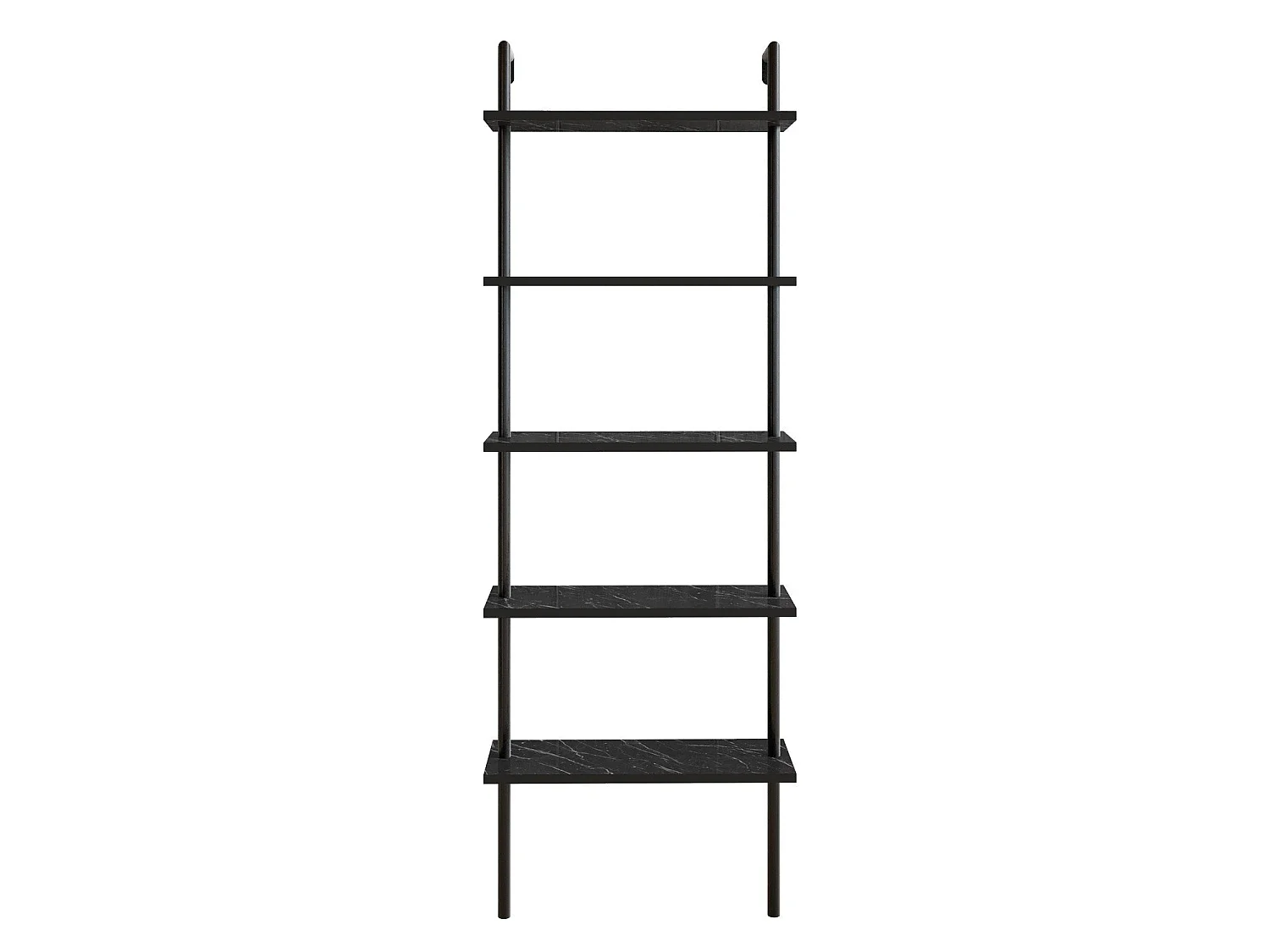 Étagère murale Scalae 5 tablettes Bois et Métal Noir