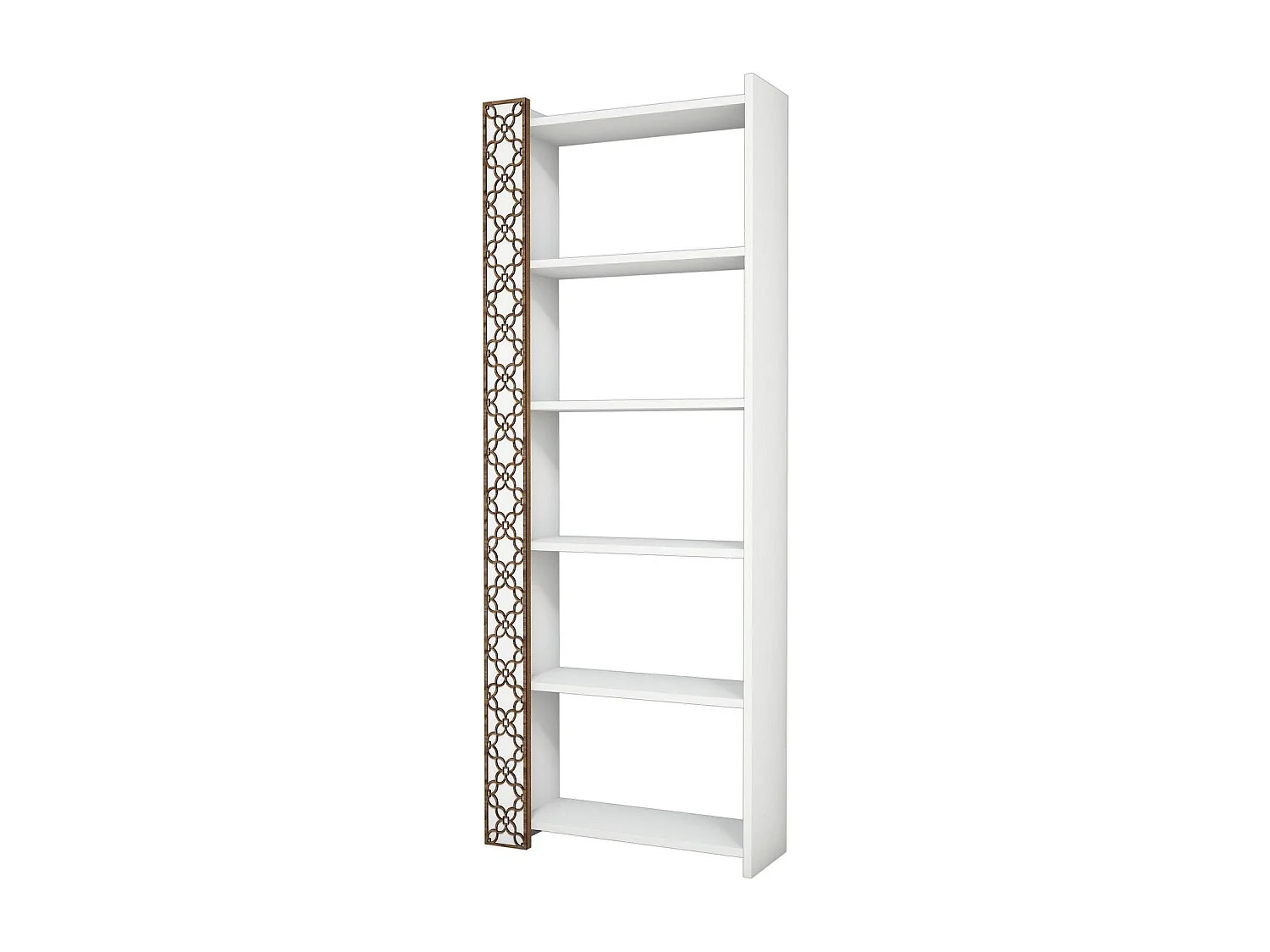Librería moderna – 64,6 cm x 170 cm x 24,2 cm – Blanco – Tablero de partículas recubierto de melamina