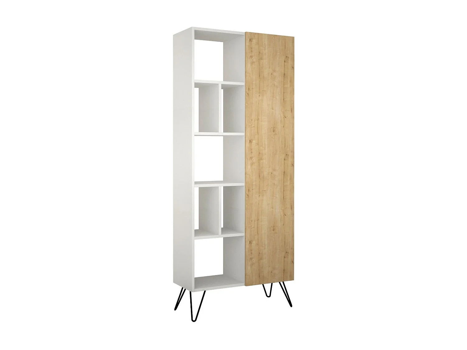 Regał z 11 półkami i 1 drzwiami H190 cm - Jedda
