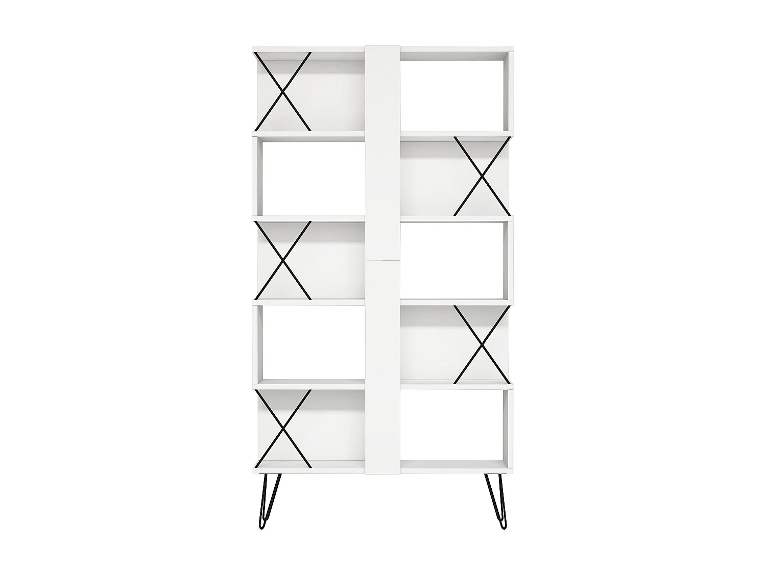 Estante moderna – 90 x 167,3 x 22 cm – Branco – Painel de partículas revestido a melamina