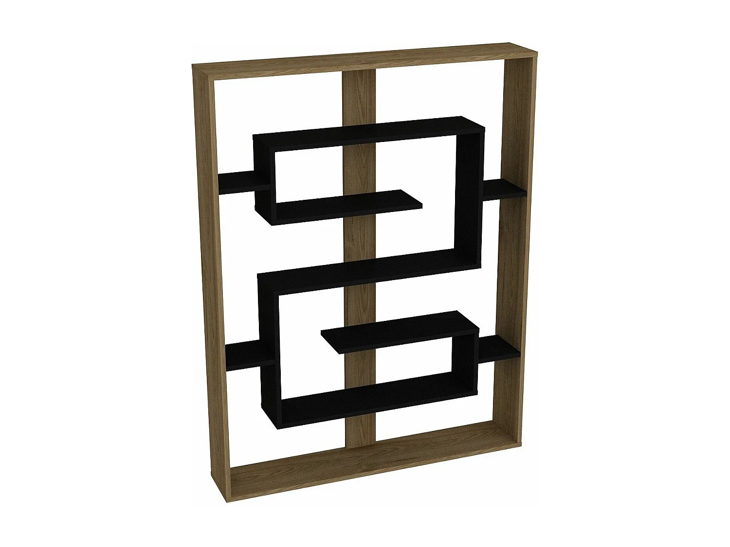 Estantería Kailua 1076, Abierta sin pared trasera, Aglomerado laminado, 156x120x22cm