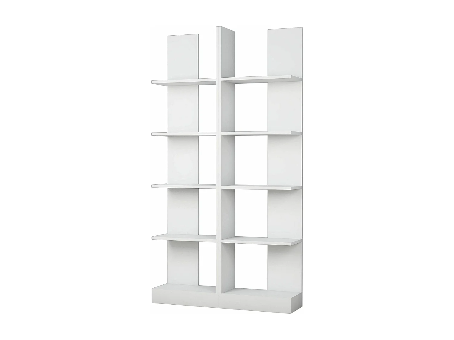 Estante estilo escandinavo – 100 x 180 x 25,8 cm – Branca – MDF revestido em melamina