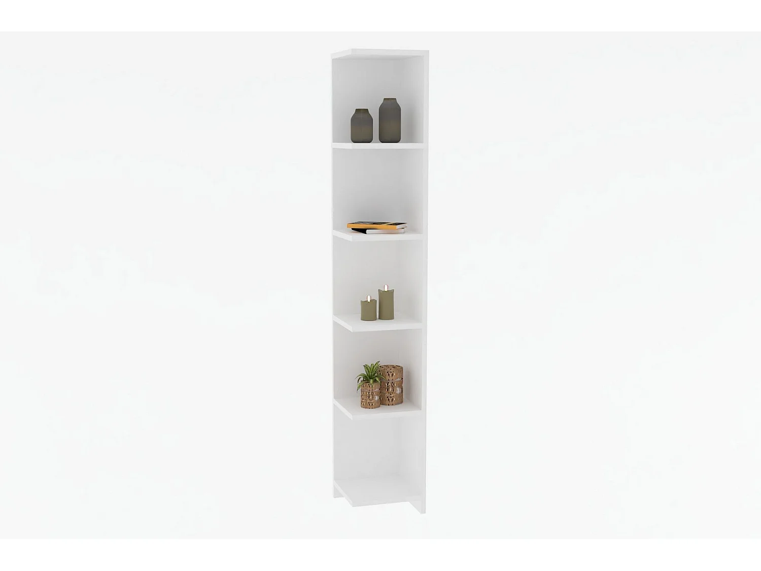 Etagères bibliothèque d'angle Igora L25xH160cm Blanc