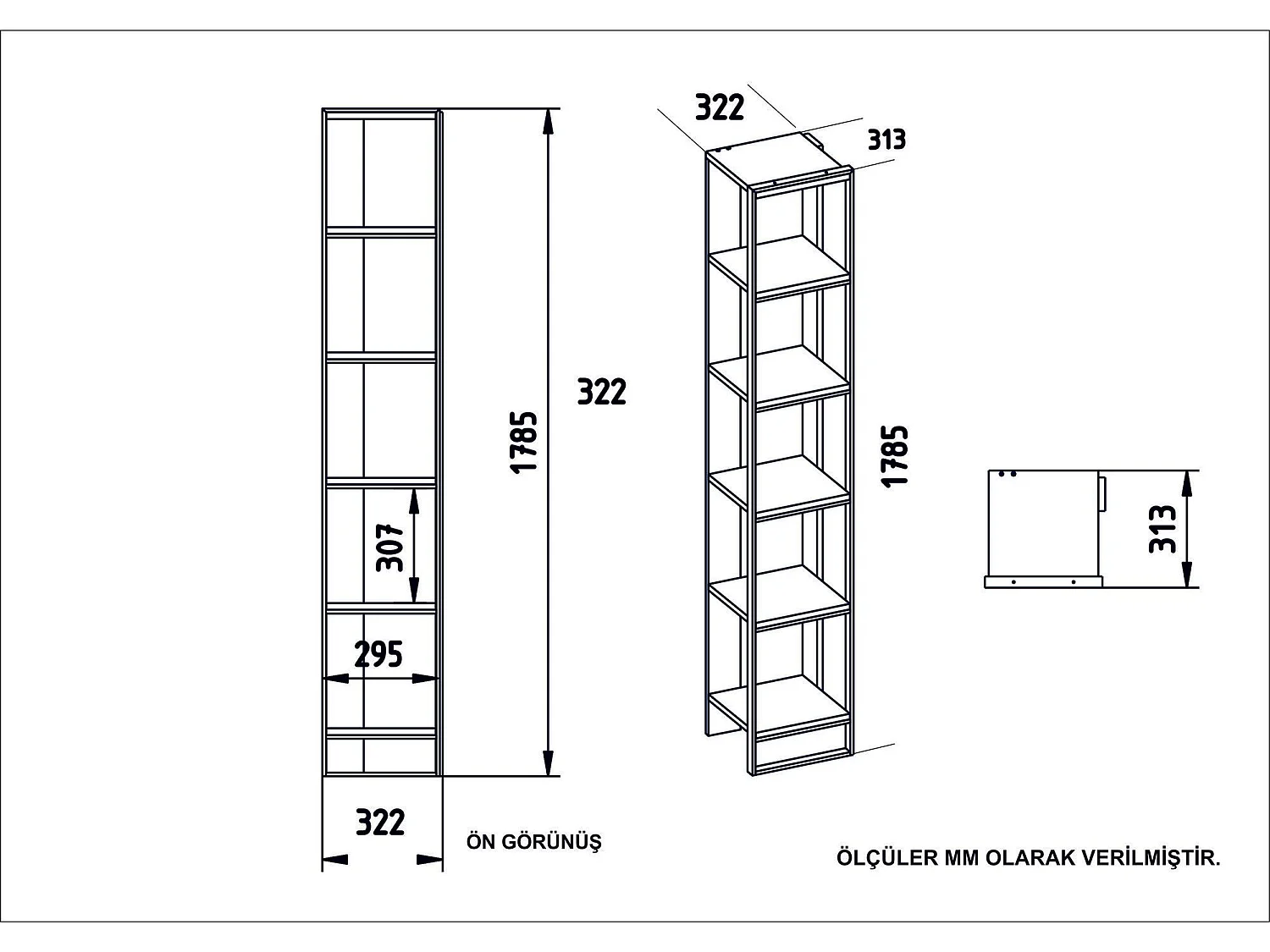 Estante elegante em estilo barroco (2 peças), dourada e branca, 32,2 x 178,5 x 31,3 cm | 100% revestida em melamina, detalhes em metal | Sol