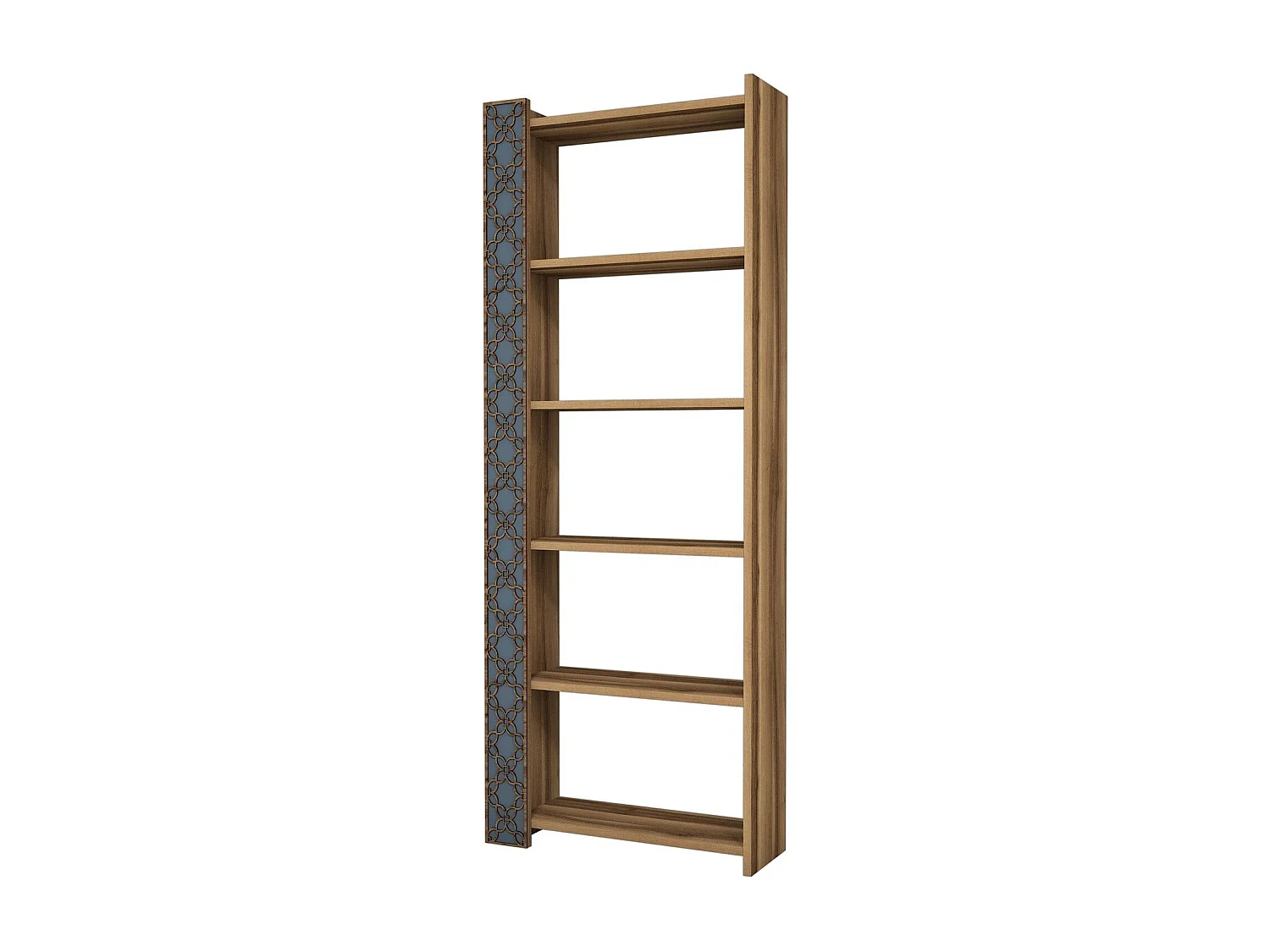 Étagère bibliothèque Oppidanus L64cm Bois naturel et Calcédoine