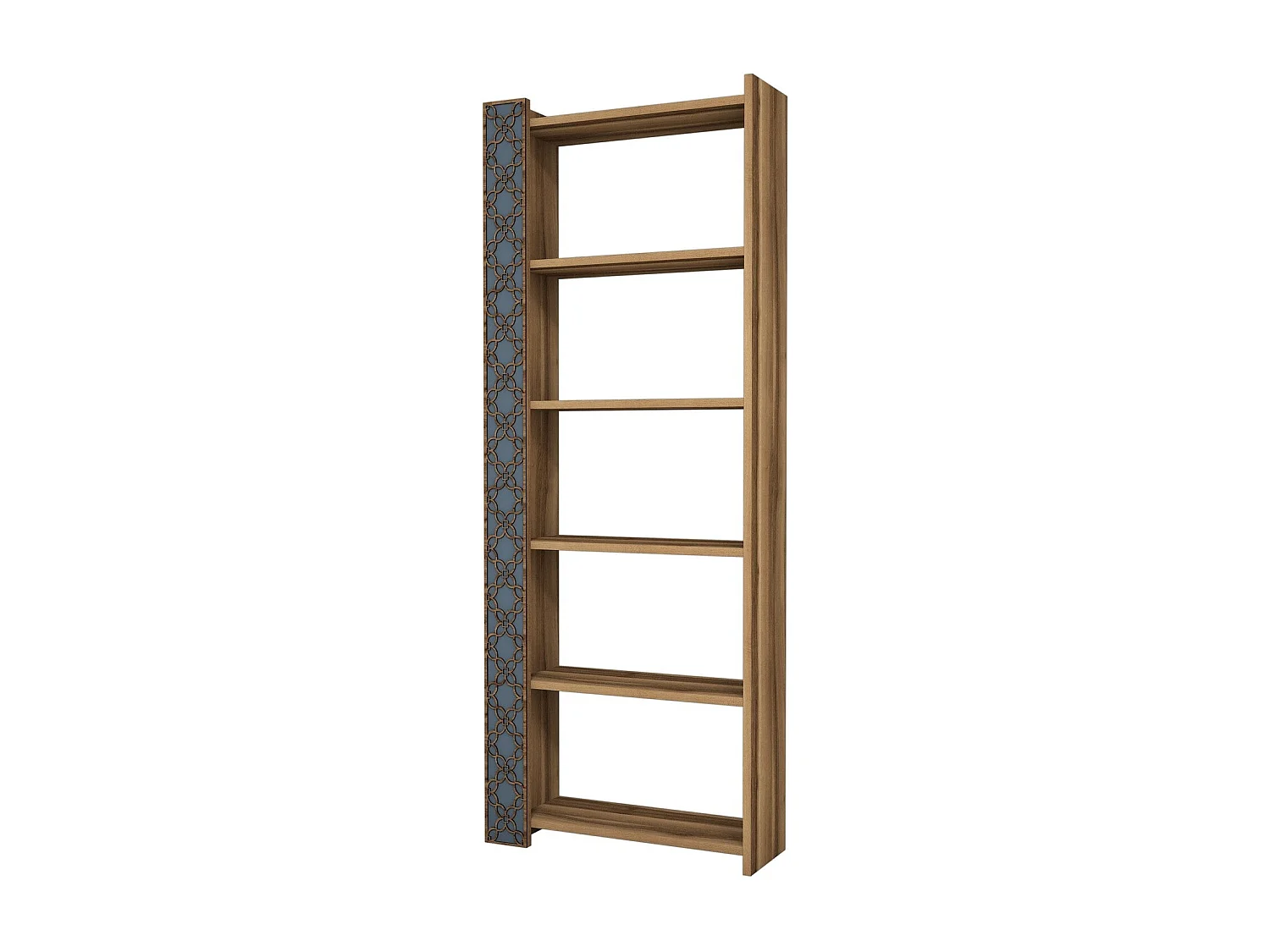 Étagère bibliothèque Oppidanus L64cm Bois naturel et Calcédoine