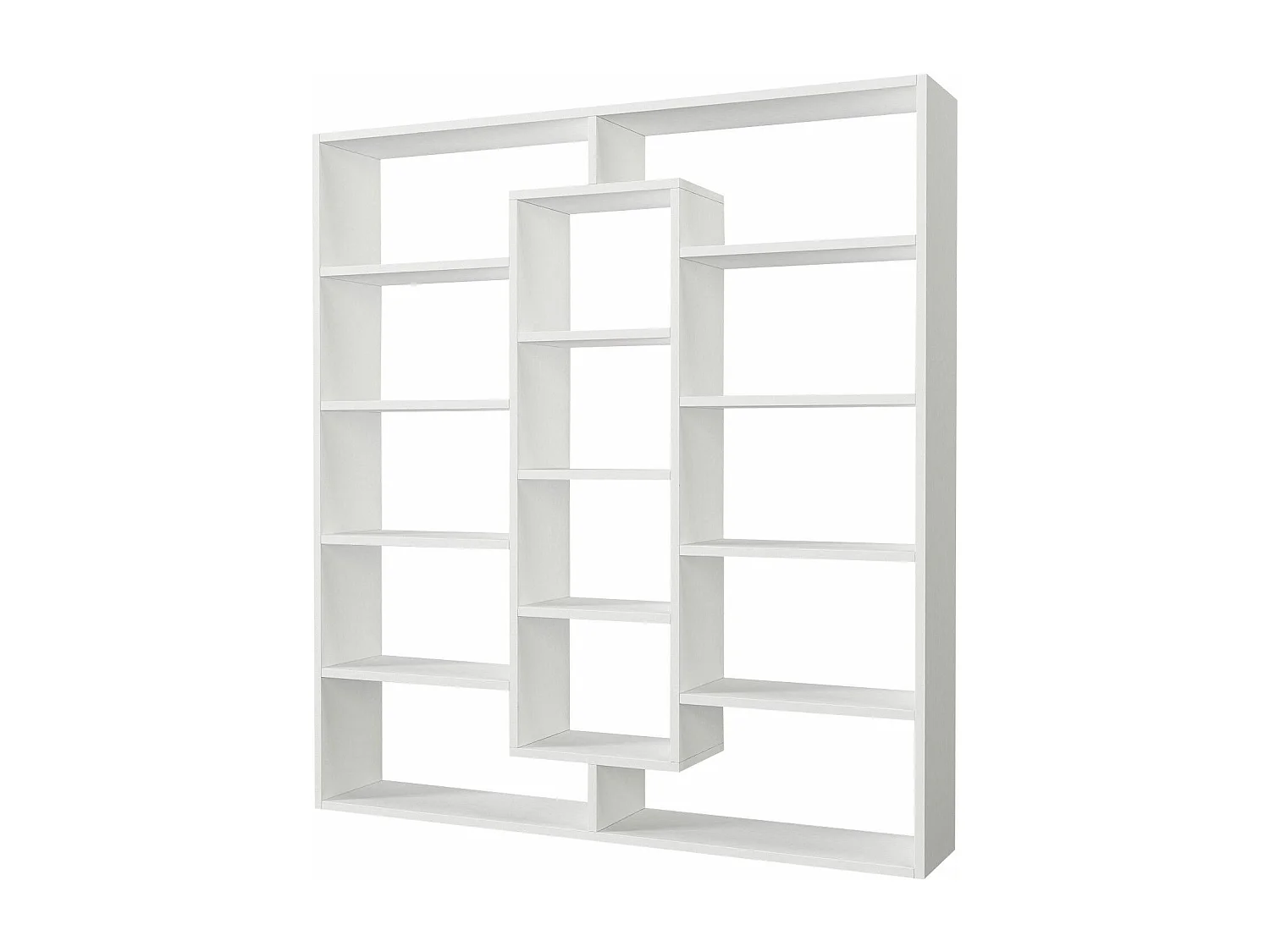 Estante escandinava – 125 x 135,7 x 22 cm – branca – painel de partículas revestido a melamina