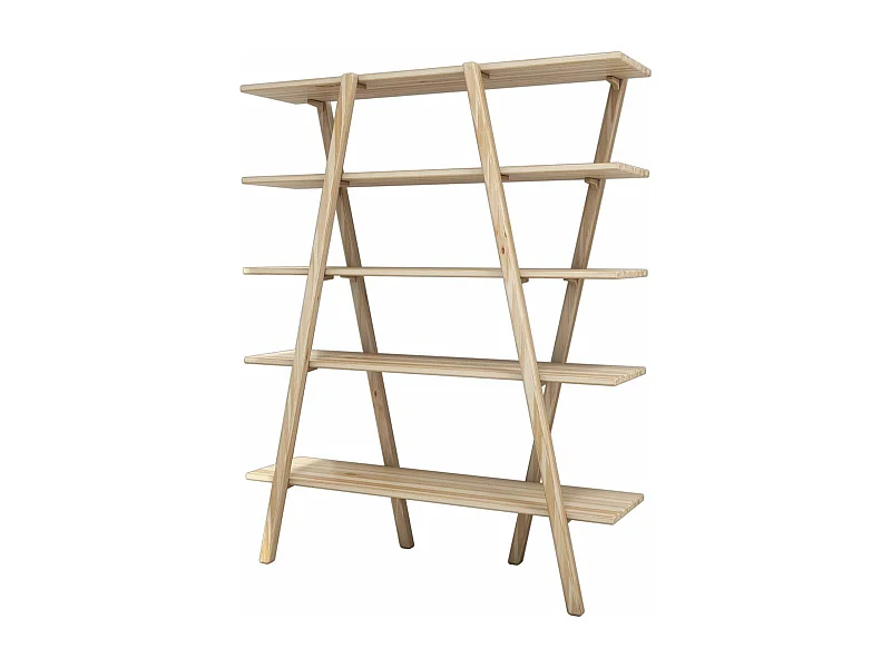 Estantería Kailua 679, Abierta sin pared trasera, Madera, 148x120x30cm, Roble