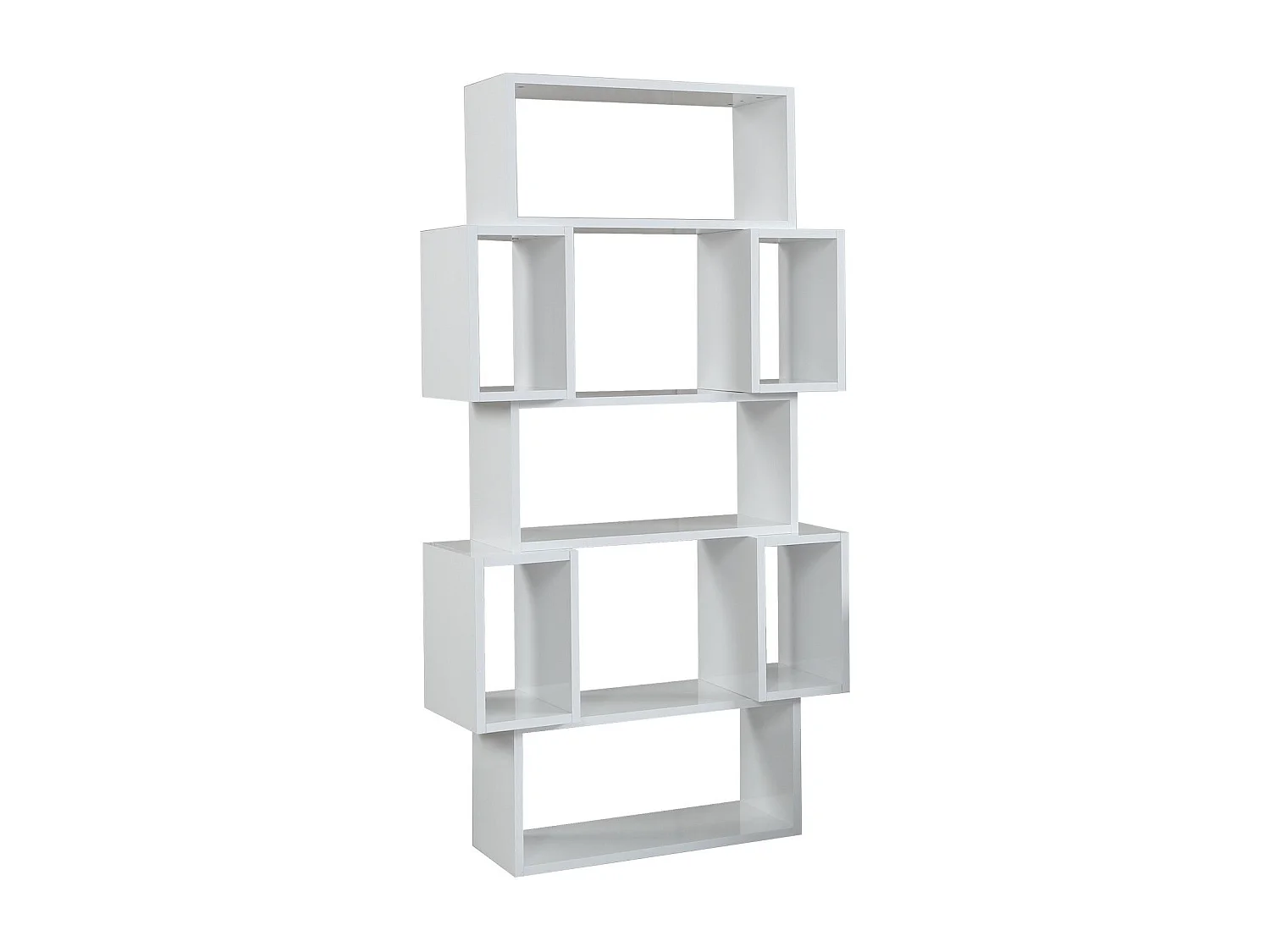 Étagère bibliothèque Iussit 160cm Bois Blanc brillant