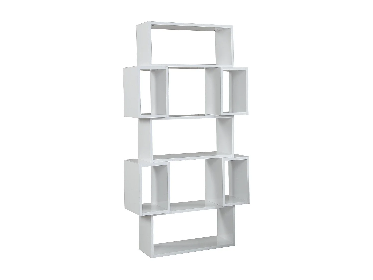 Étagère bibliothèque Iussit 160cm Bois Blanc brillant