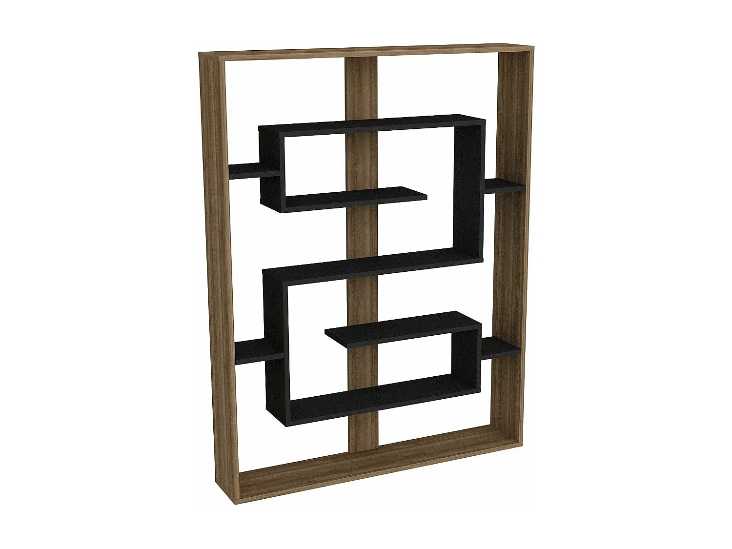 Estantería Kailua 1076, Abierta sin pared trasera, Aglomerado laminado, 156x120x22cm