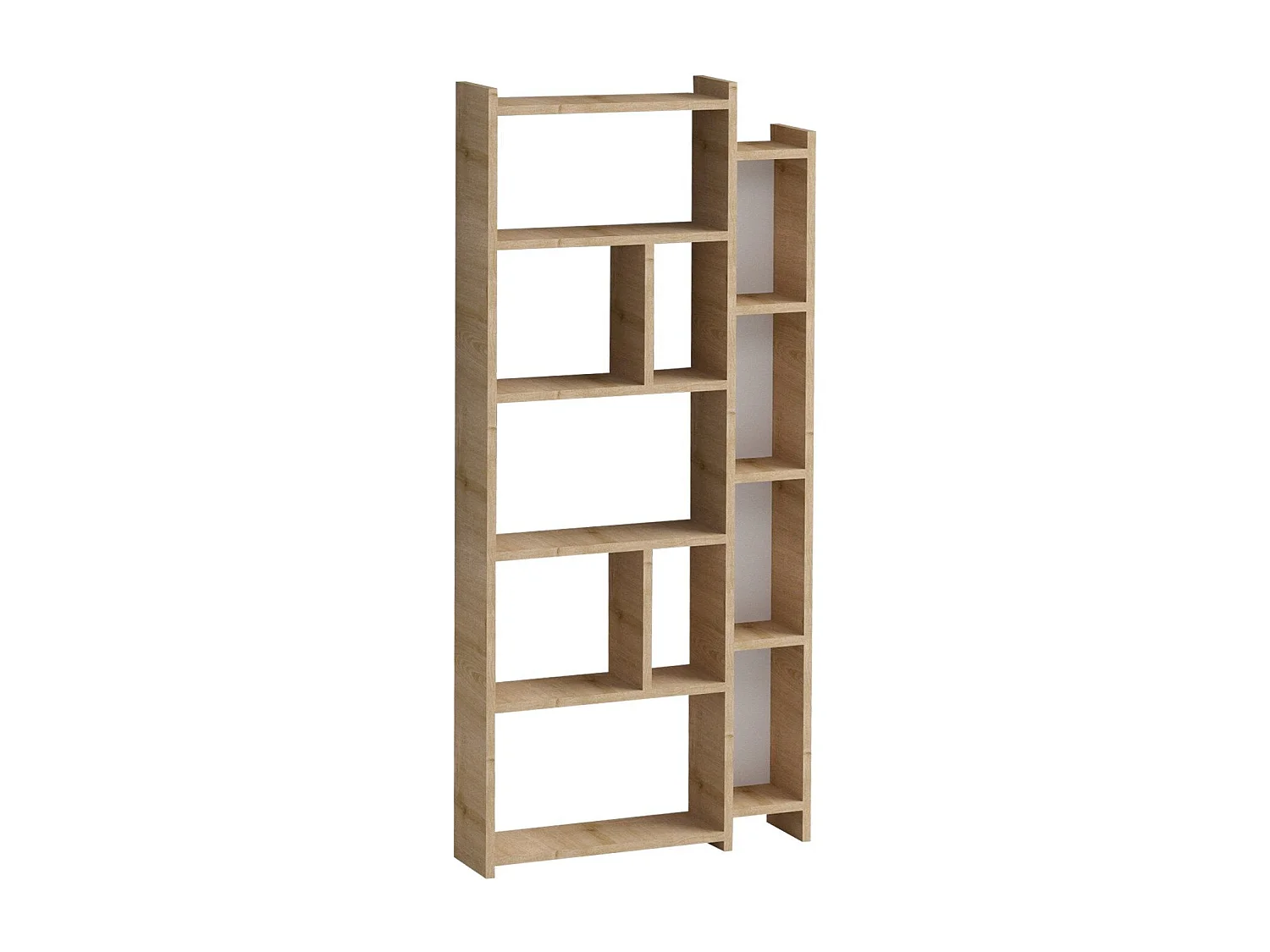 Estante de livros – 65 cm x 150 cm x 15 cm – Carvalho – Painéis de partículas revestidos de melamina