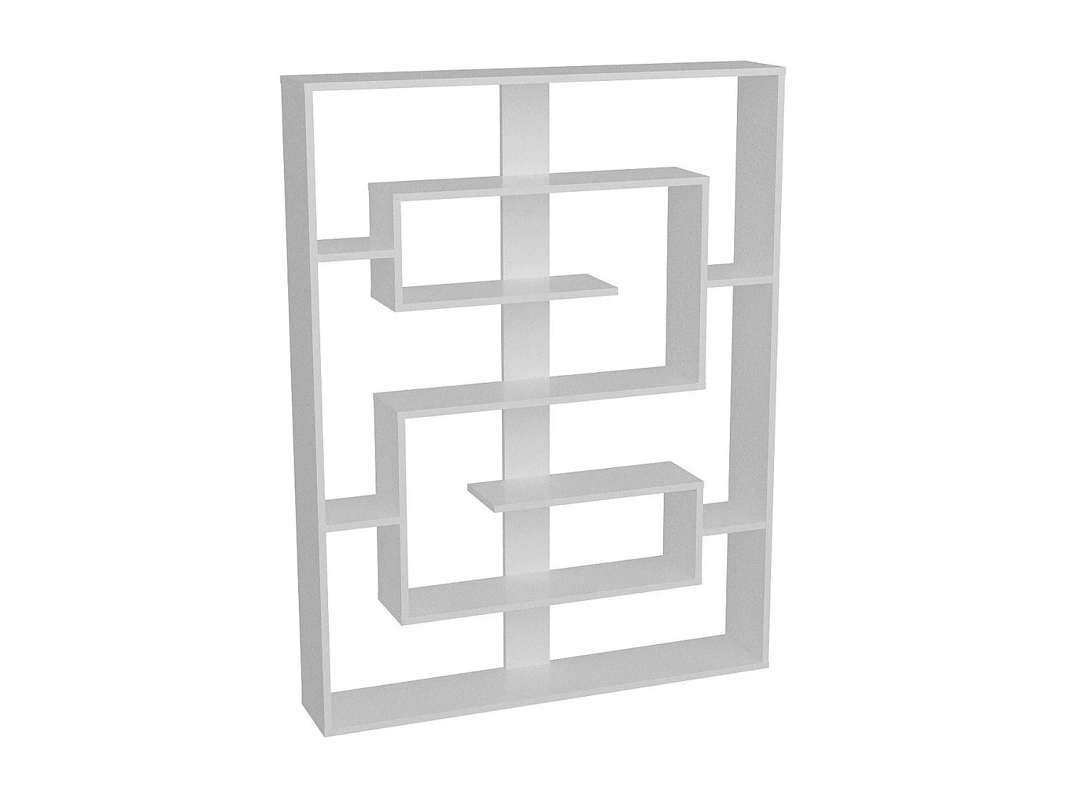 Estante branca moderna, 120 x 156 x 22 cm | Painel de partículas 100% revestido em melamina, 18 mm de espessura | Montável na parede, várias