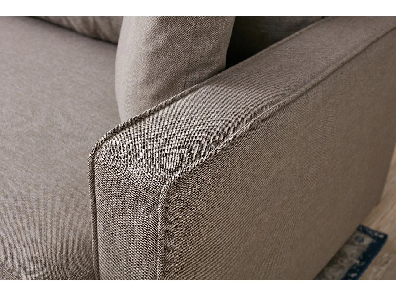 Fauteuil moderne Evania Tissu Taupe