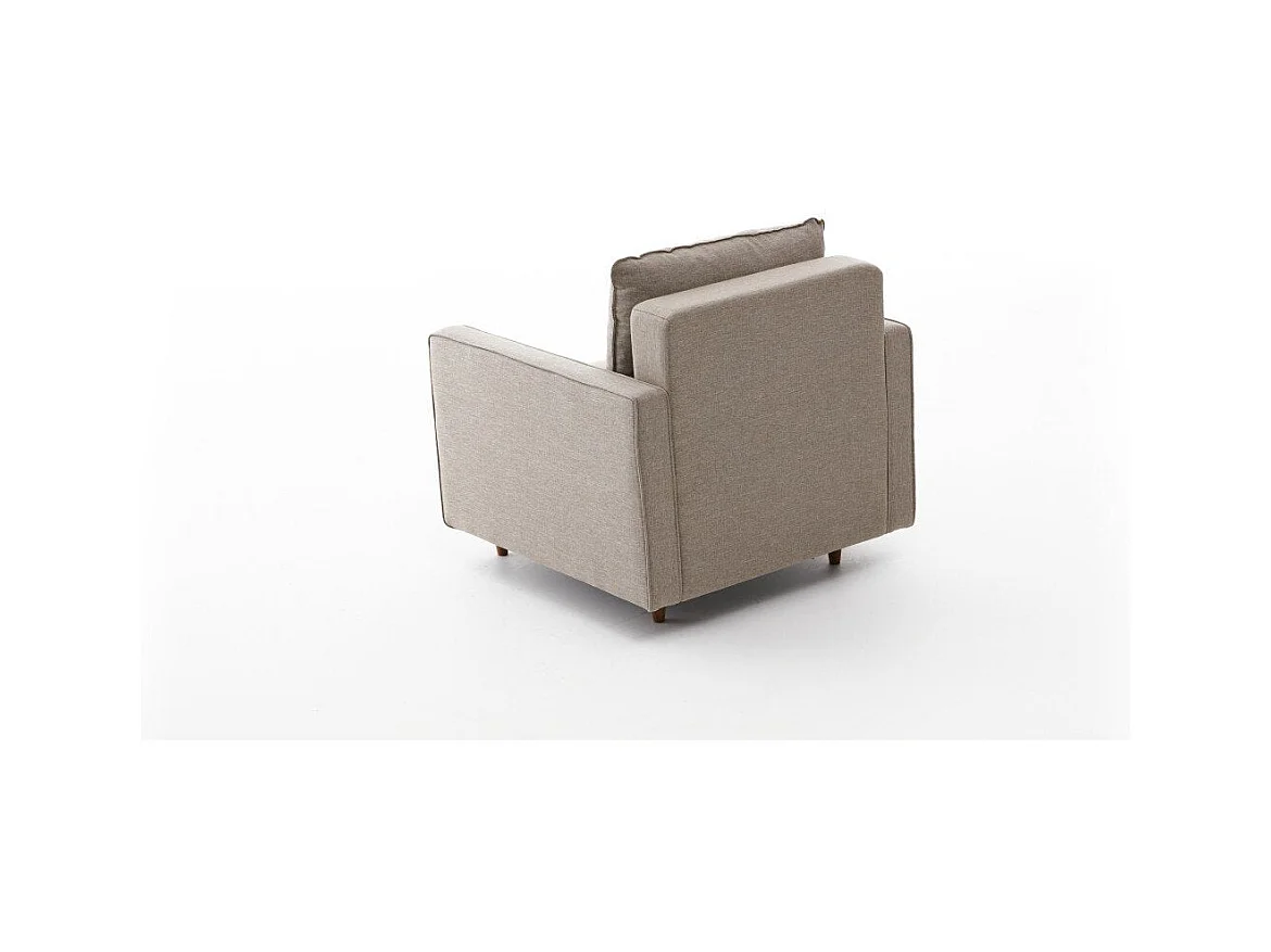 Moderne 1-zits fauteuil – 85 x 90 x 82 cm – crème – 100% polyester