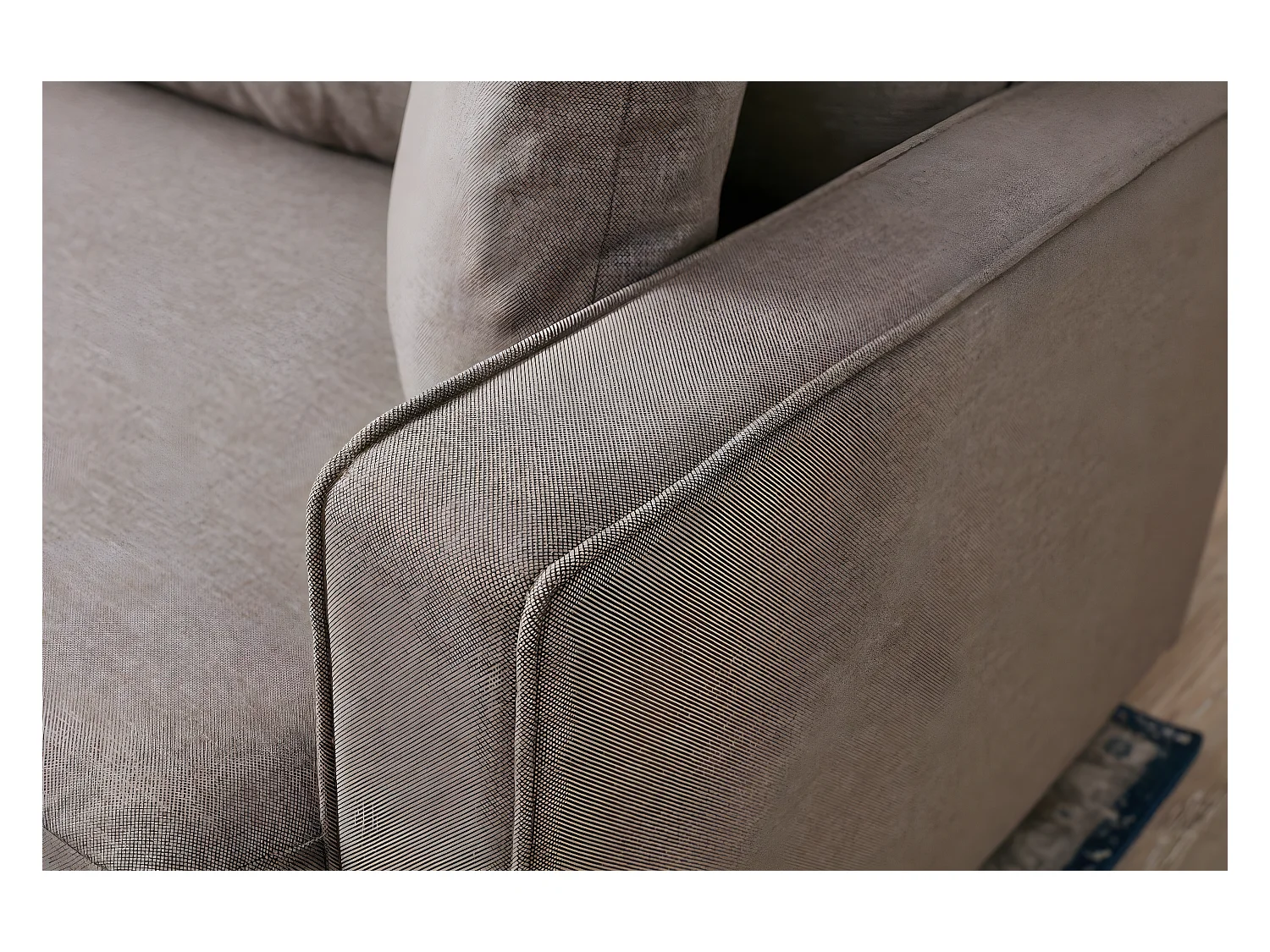 Moderne 1-zits fauteuil – 85 x 90 x 82 cm – crème – 100% polyester