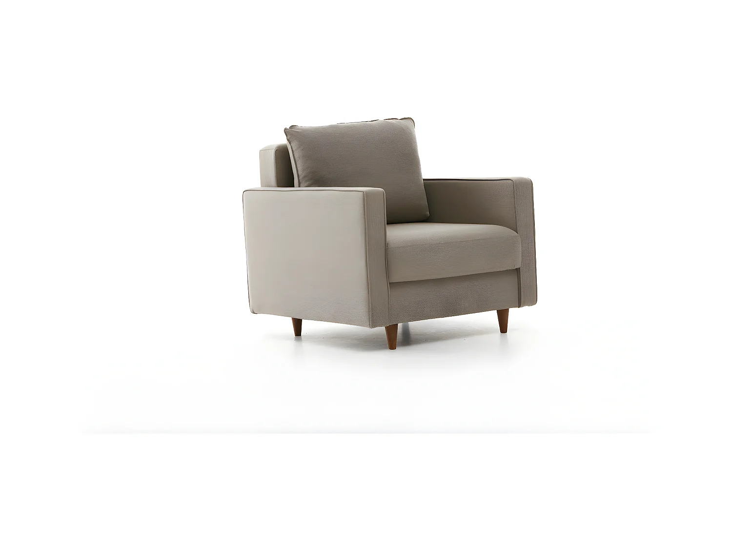 Moderne 1-zits fauteuil – 85 x 90 x 82 cm – crème – 100% polyester