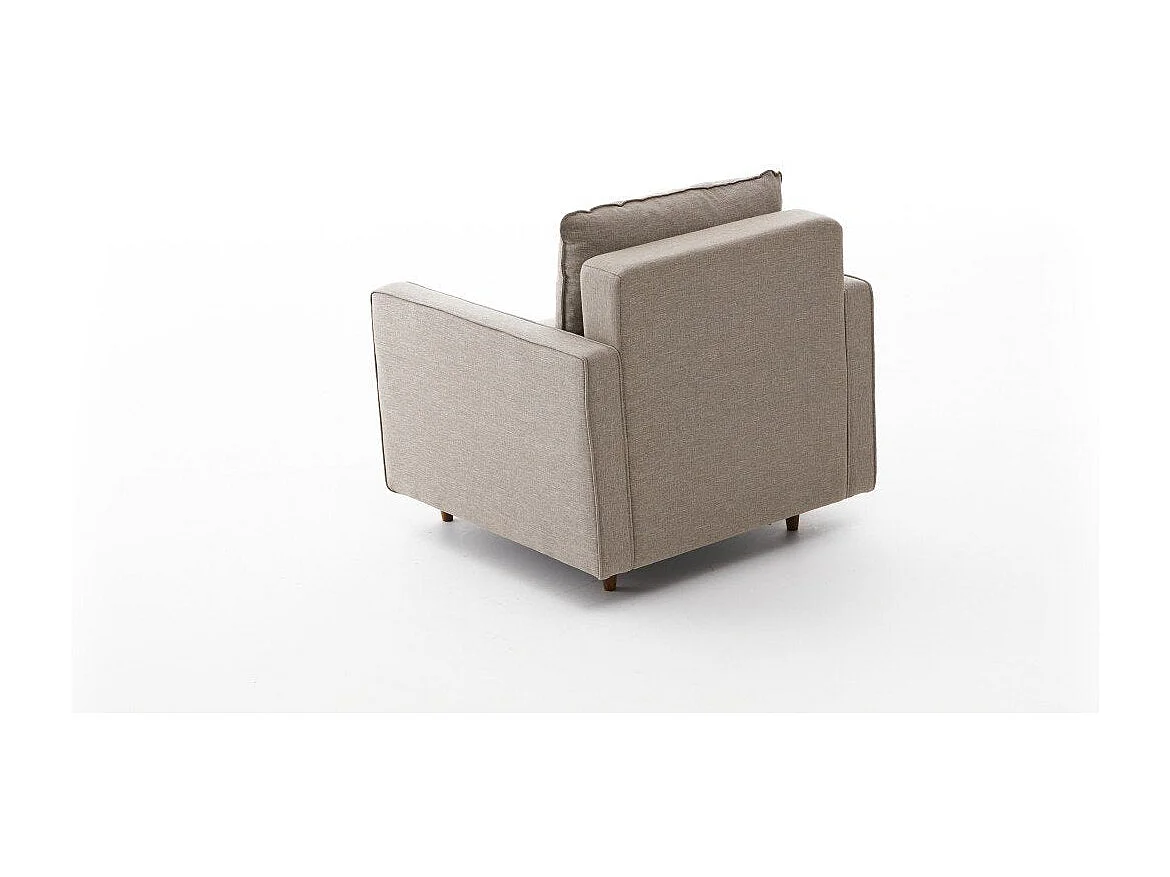 Poltrona moderna de 1 lugar – 85 x 90 x 82 cm – creme – 100% poliéster