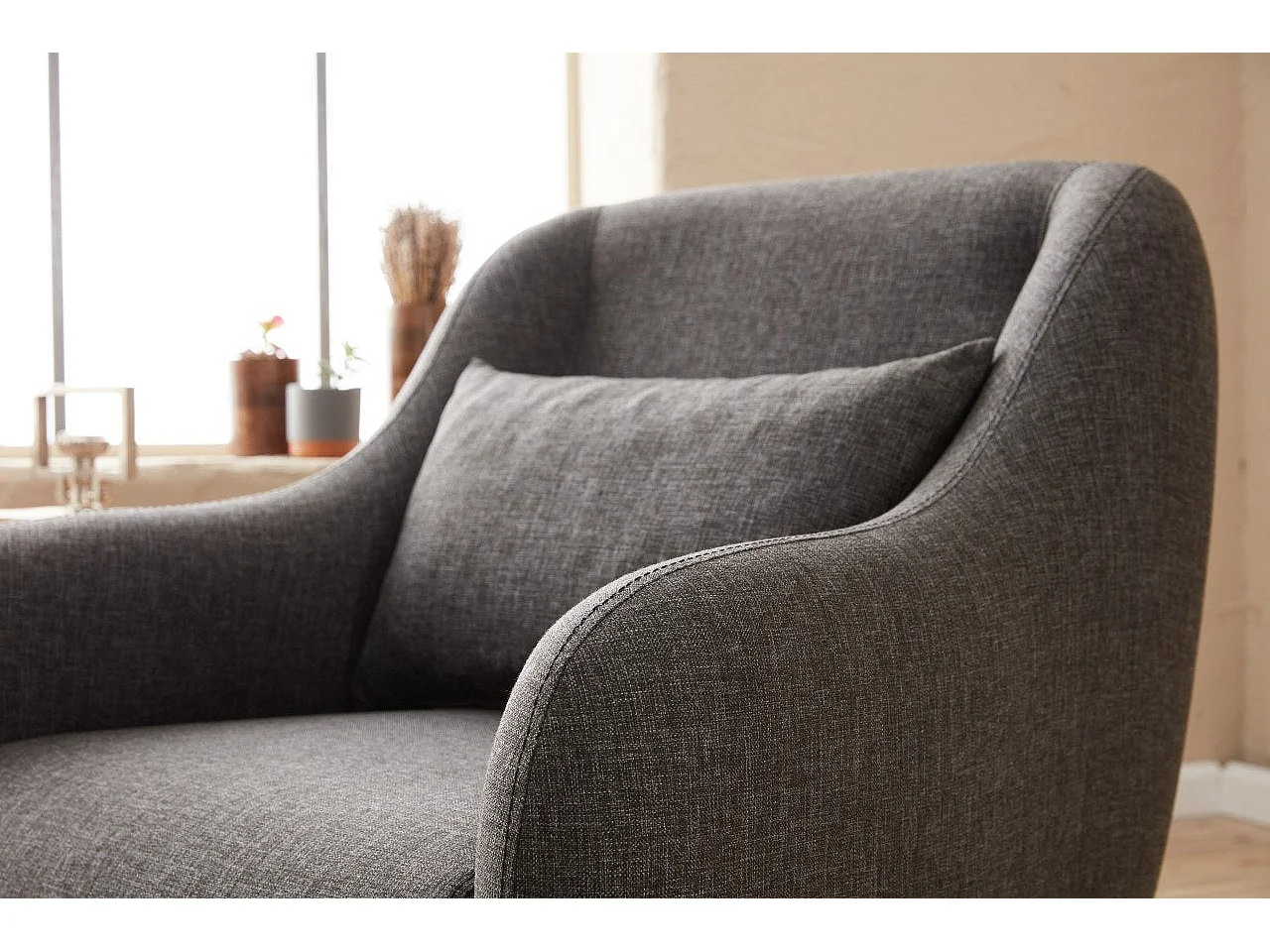 Fauteuil Juanita Tissu Anthracite