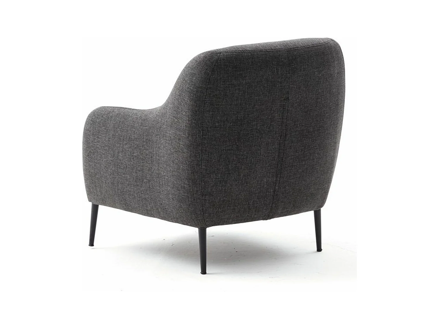 Moderne 1-zits fauteuil – 77 x 70 x 77 cm – Antraciet – 100% beukenhouten frame