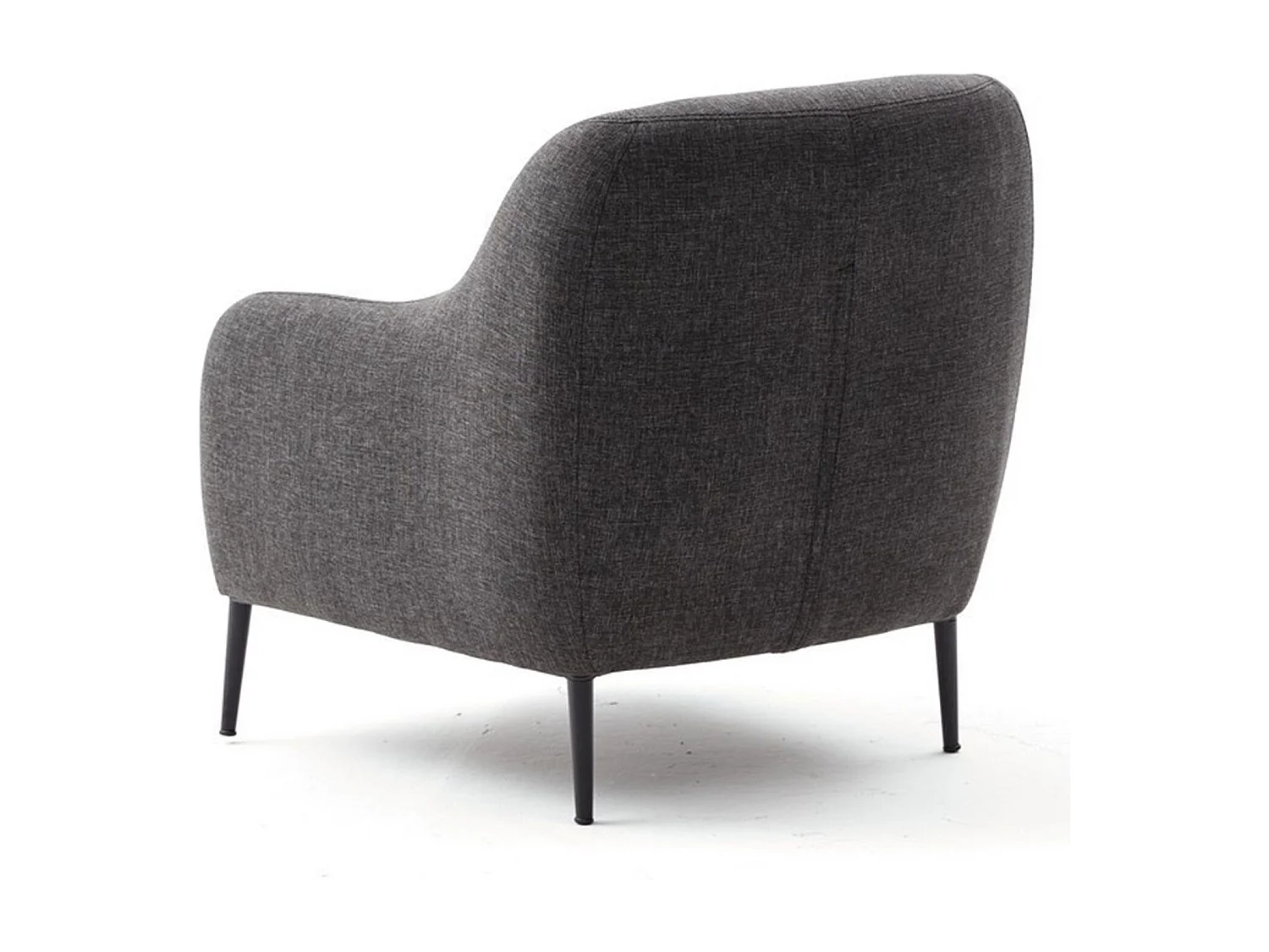 Poltrona moderna de 1 lugar – 77 x 70 x 77 cm – Antracite – Estrutura 100% madeira de faia