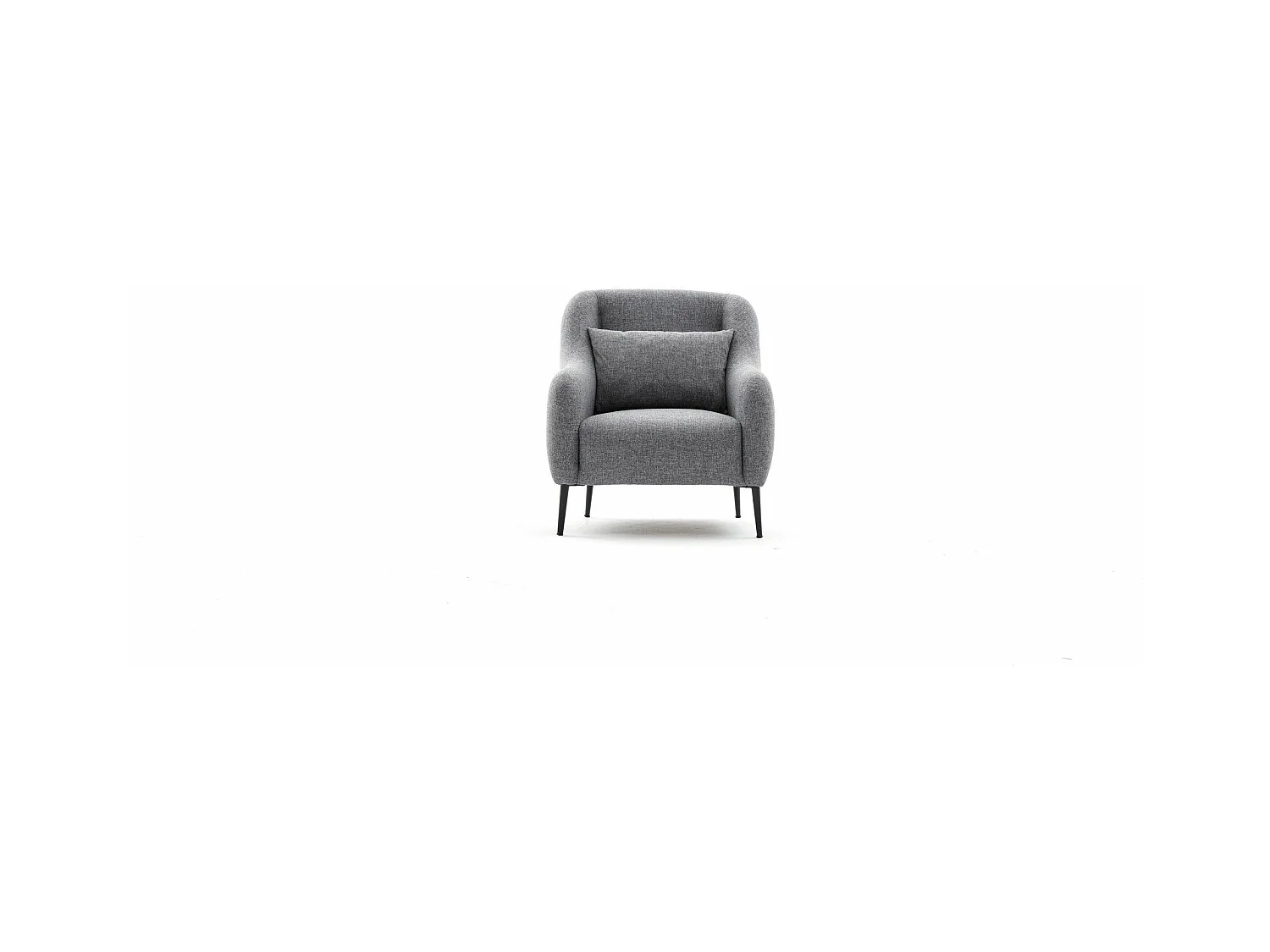 Moderne 1-zits fauteuil – 77 x 70 x 77 cm – grijs – beukenhout