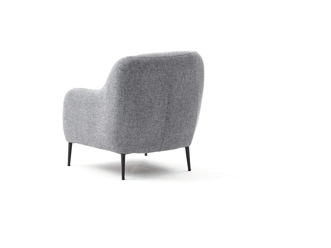 Moderne 1-zits fauteuil – 77 x 70 x 77 cm – grijs – beukenhout