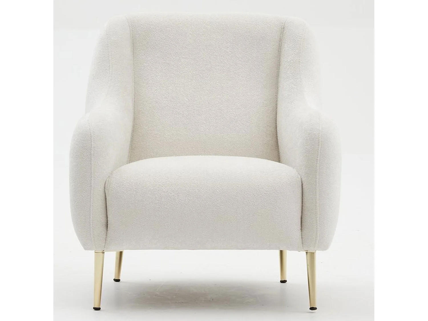 Sillón Altadena 308, De color marrón claro, 77x70x70cm, Tapiz, Patas: Metal