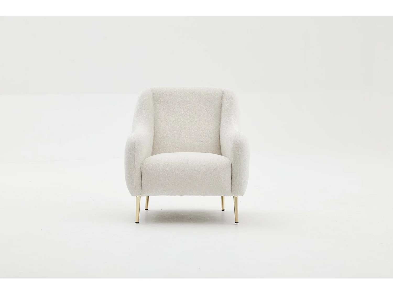 Sillón Altadena 308, De color marrón claro, 77x70x70cm, Tapiz, Patas: Metal