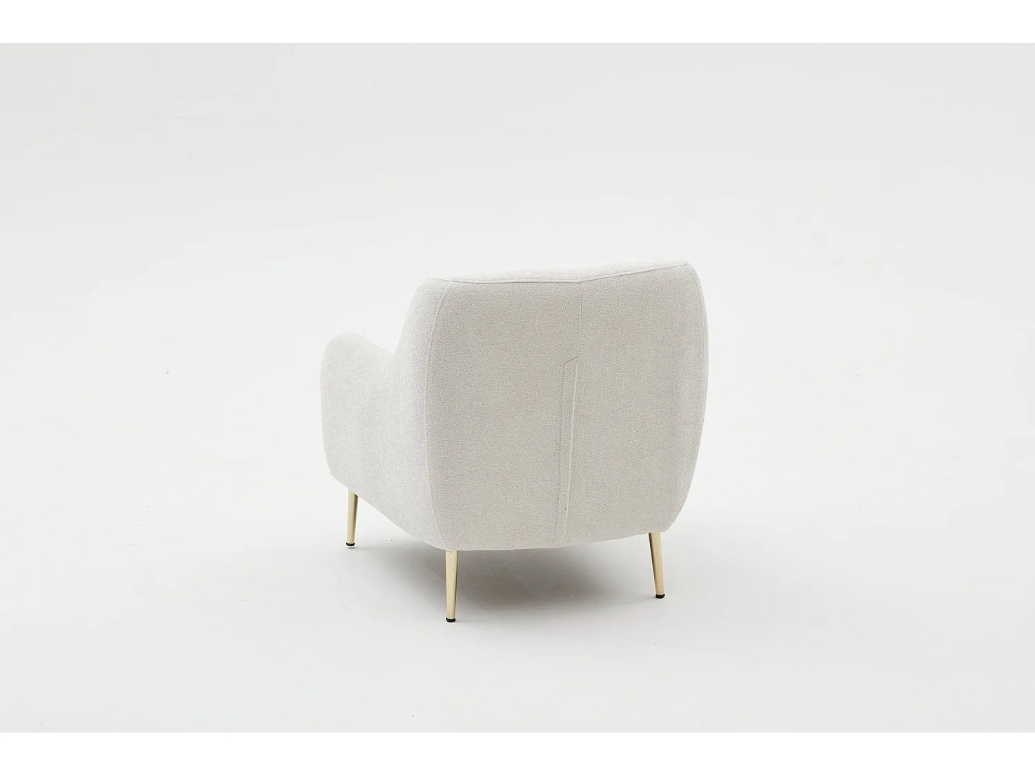 Sillón Altadena 308, De color marrón claro, 77x70x70cm, Tapiz, Patas: Metal